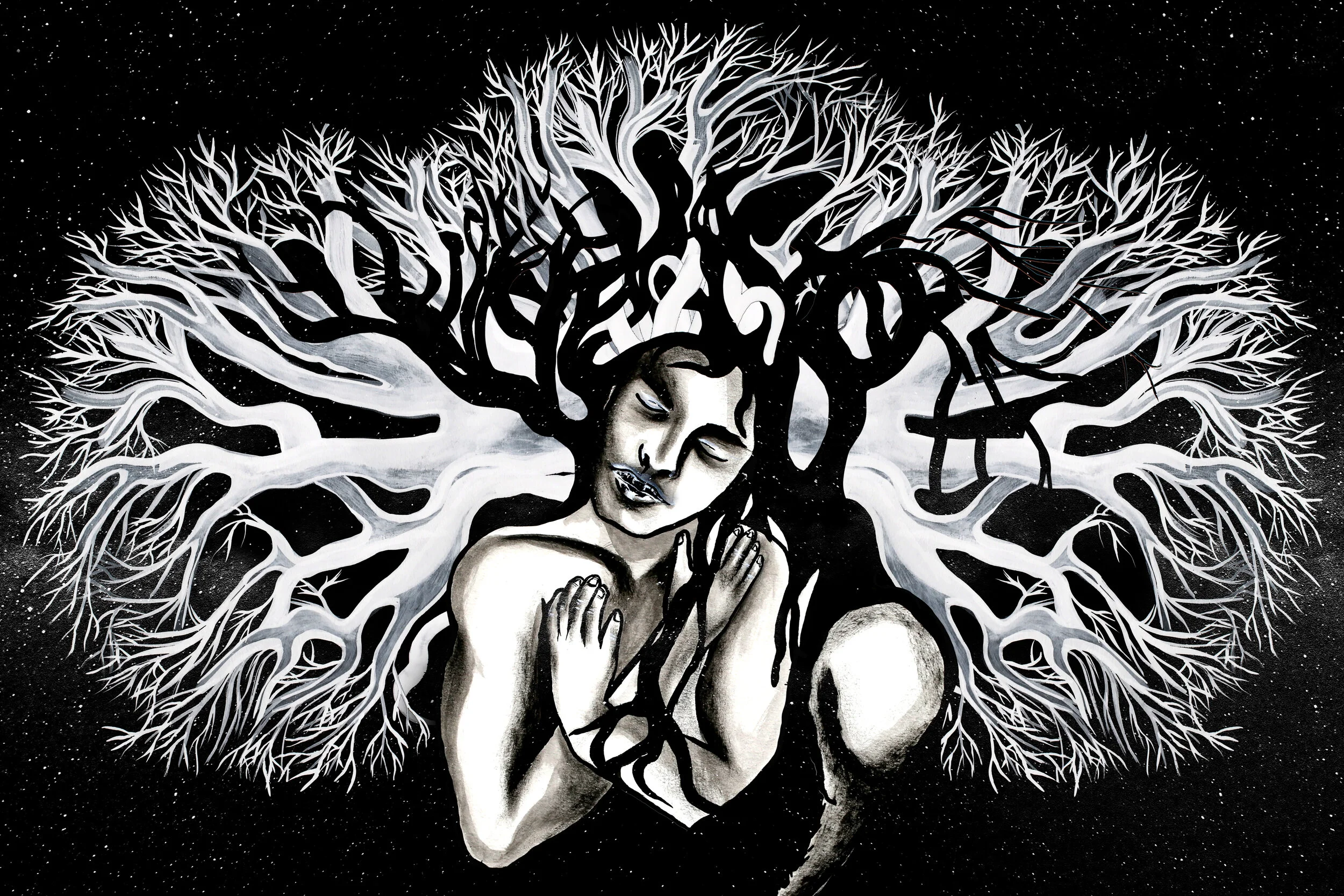 In the depth of her 18x12 B & W.jpg