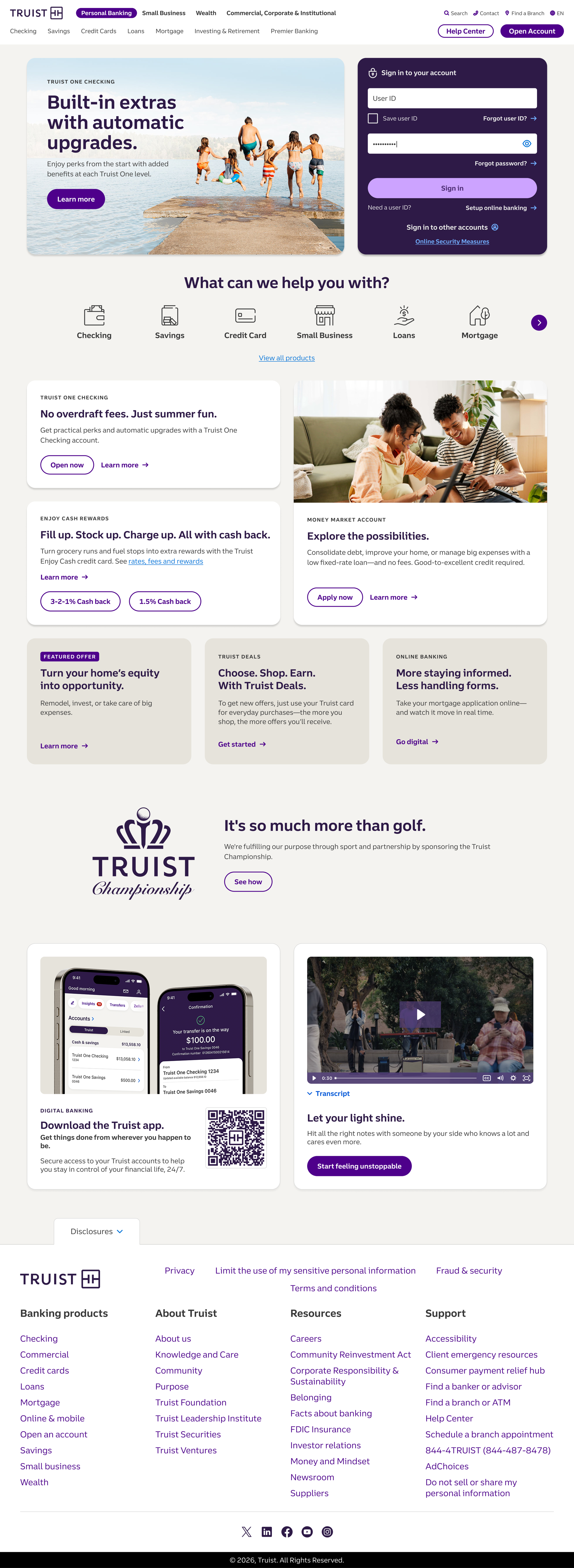 Truist.com Homepage