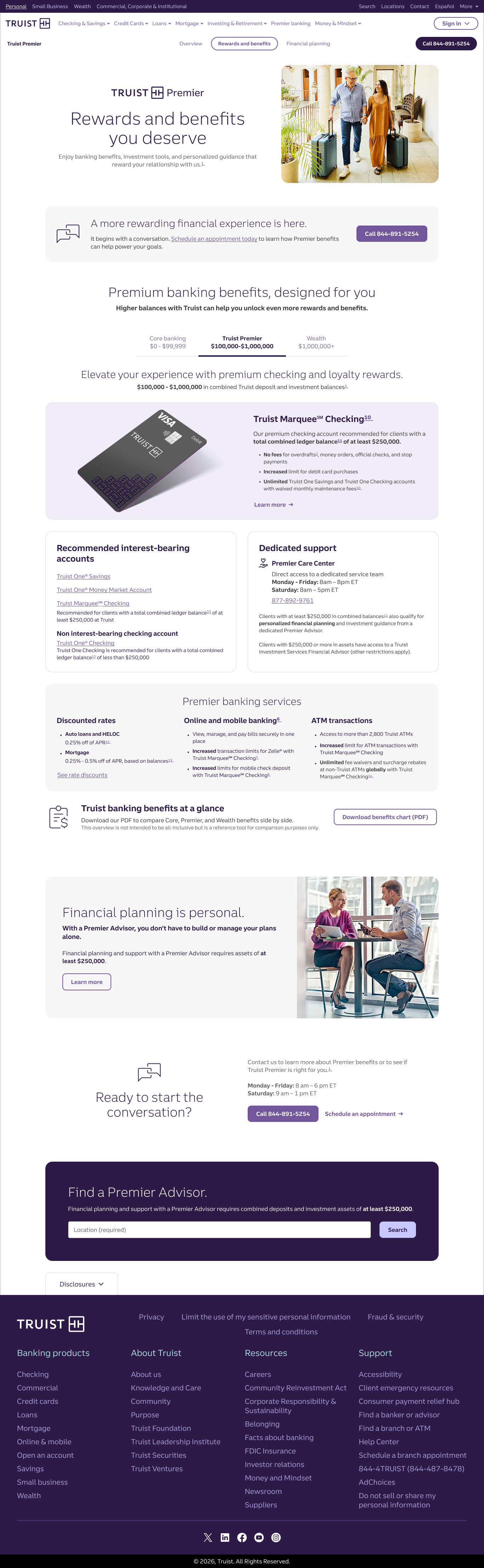 Premier Banking Rewards & Benefits