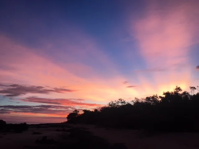 Kimberley sunset causing a distraction from migration watch