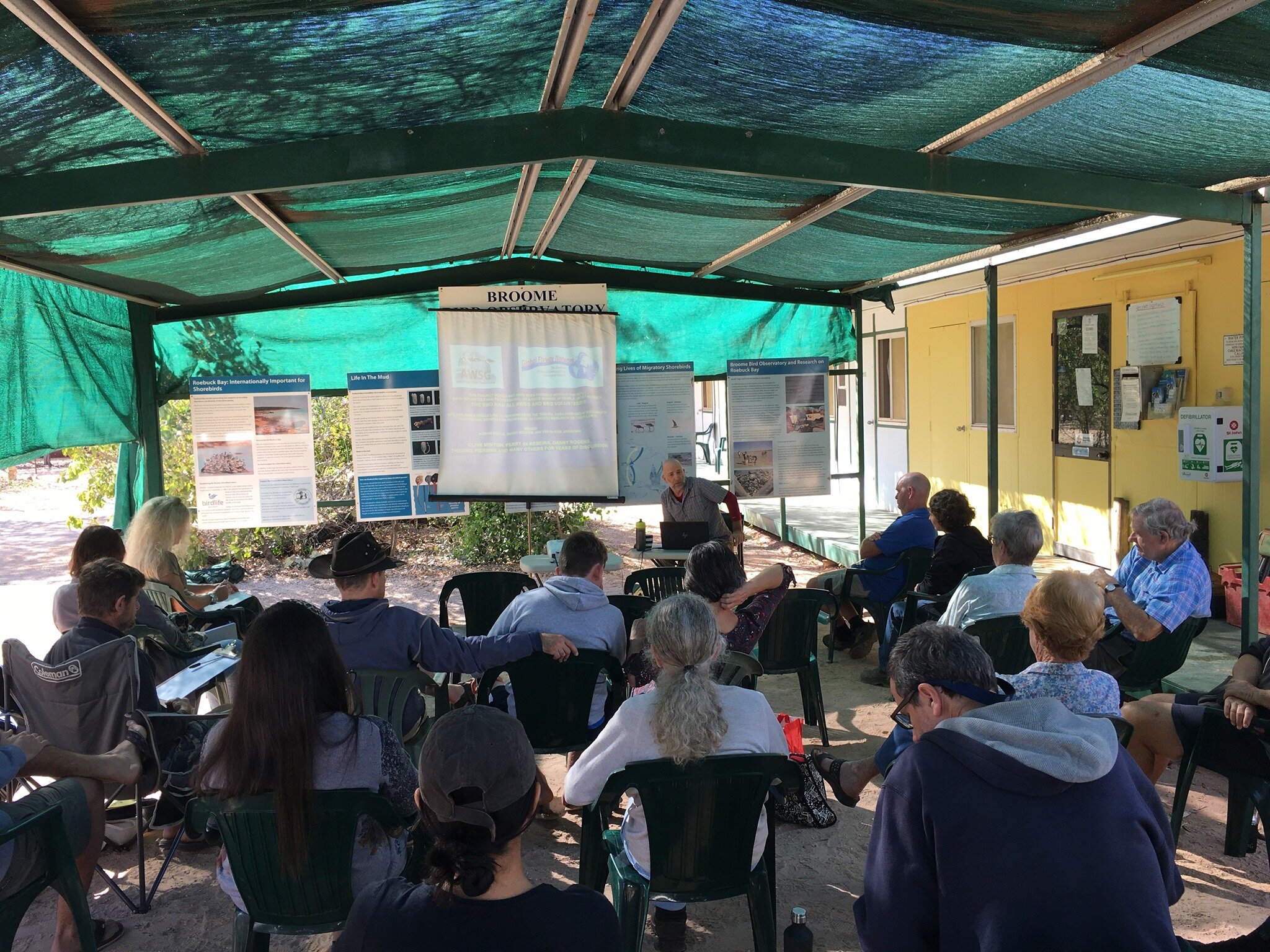  Our location community brushing up on their cannon-netting skills presented by the Global Flyway Network’s Chris Hassell. 