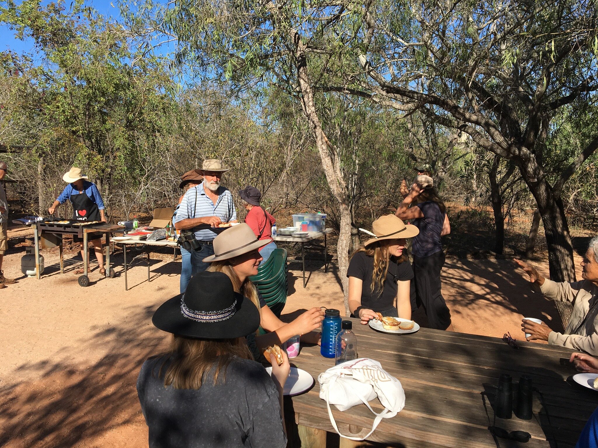  Enjoying a BBQ breakfast during our Community Bird-watching Day at the BBO 