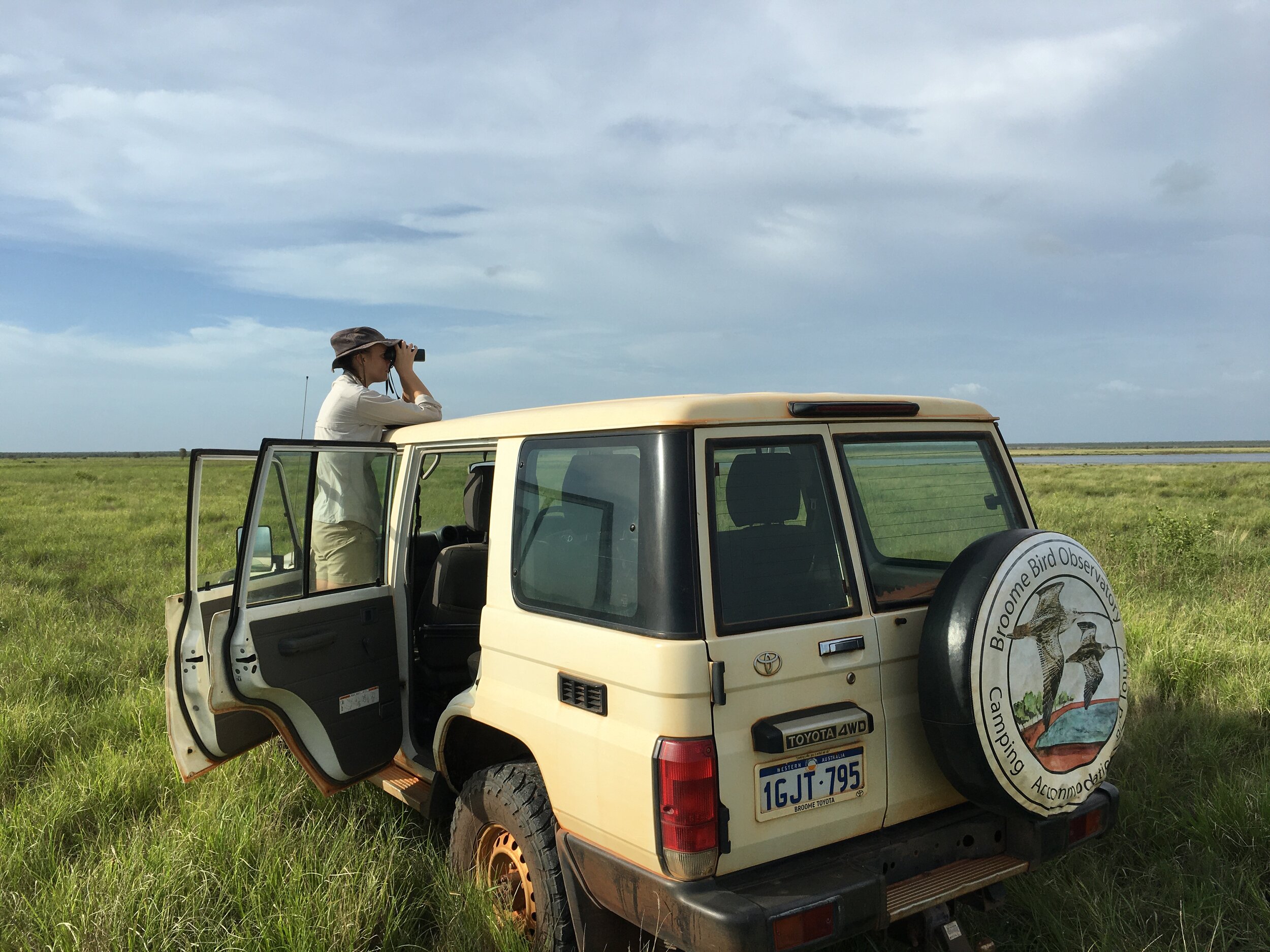  Looking out over the plains, getting ready before the tourist season begins. 