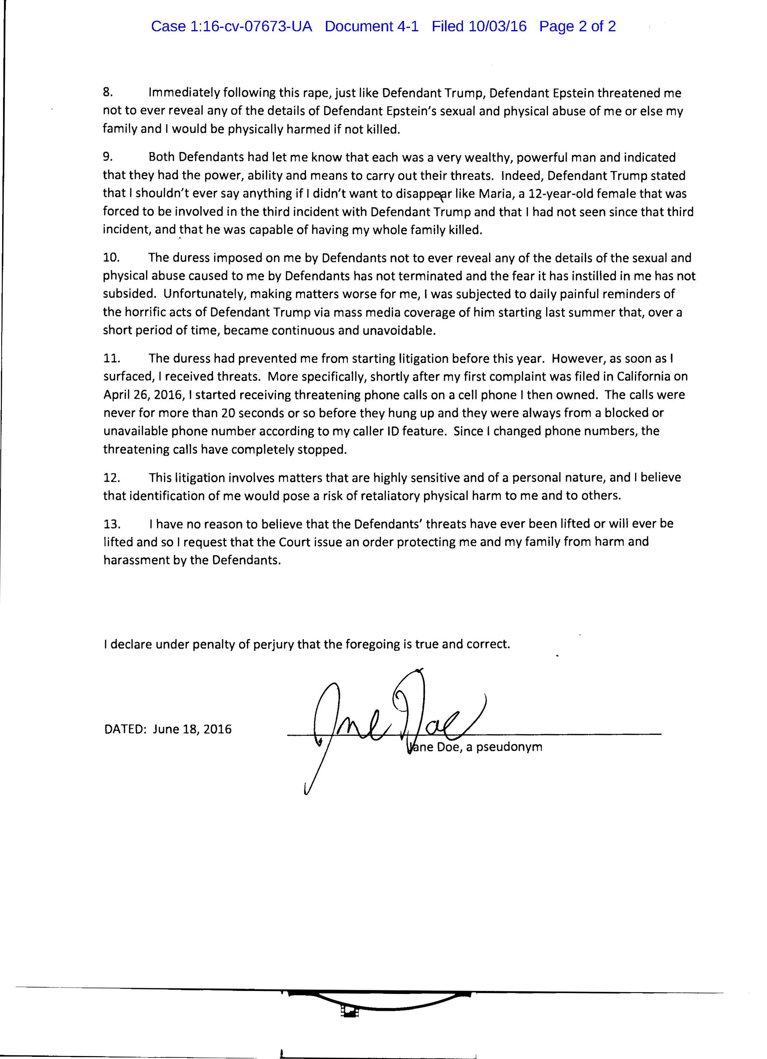 All Documents In The Doe V Trump Lawsuits The Memory Hole 2