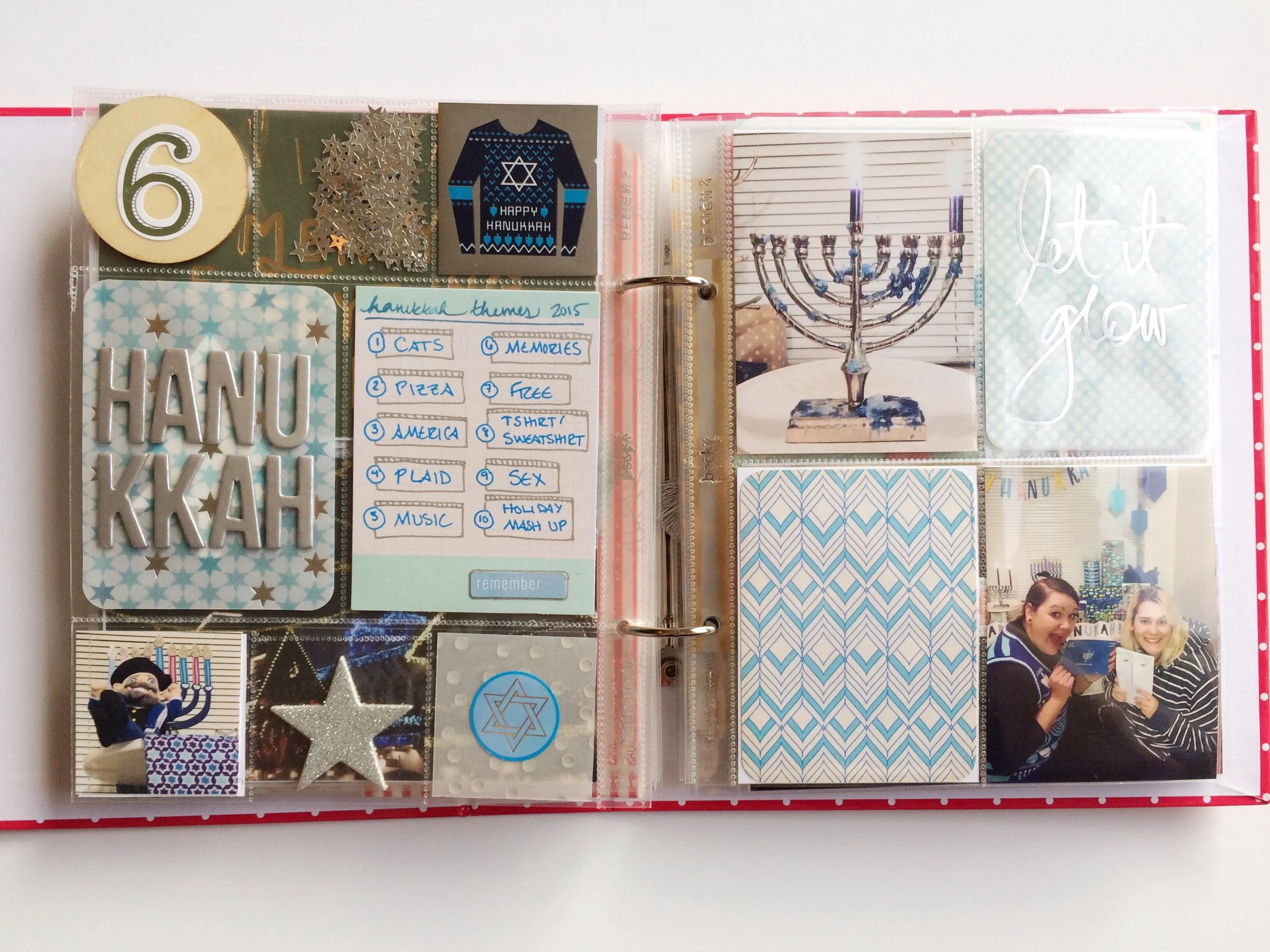 Day 6 begins our Hanukkah story. Full disclosure: no one in our house is actually Jewish, but my bestie/roommate and I have always loved learning about the Jewish holidays and traditions and have celebrated Hanukkah together for years. We choose themes to give gifts in and have traditions new and old every year. I may love Hanukkah even more than Christmas in our home. 