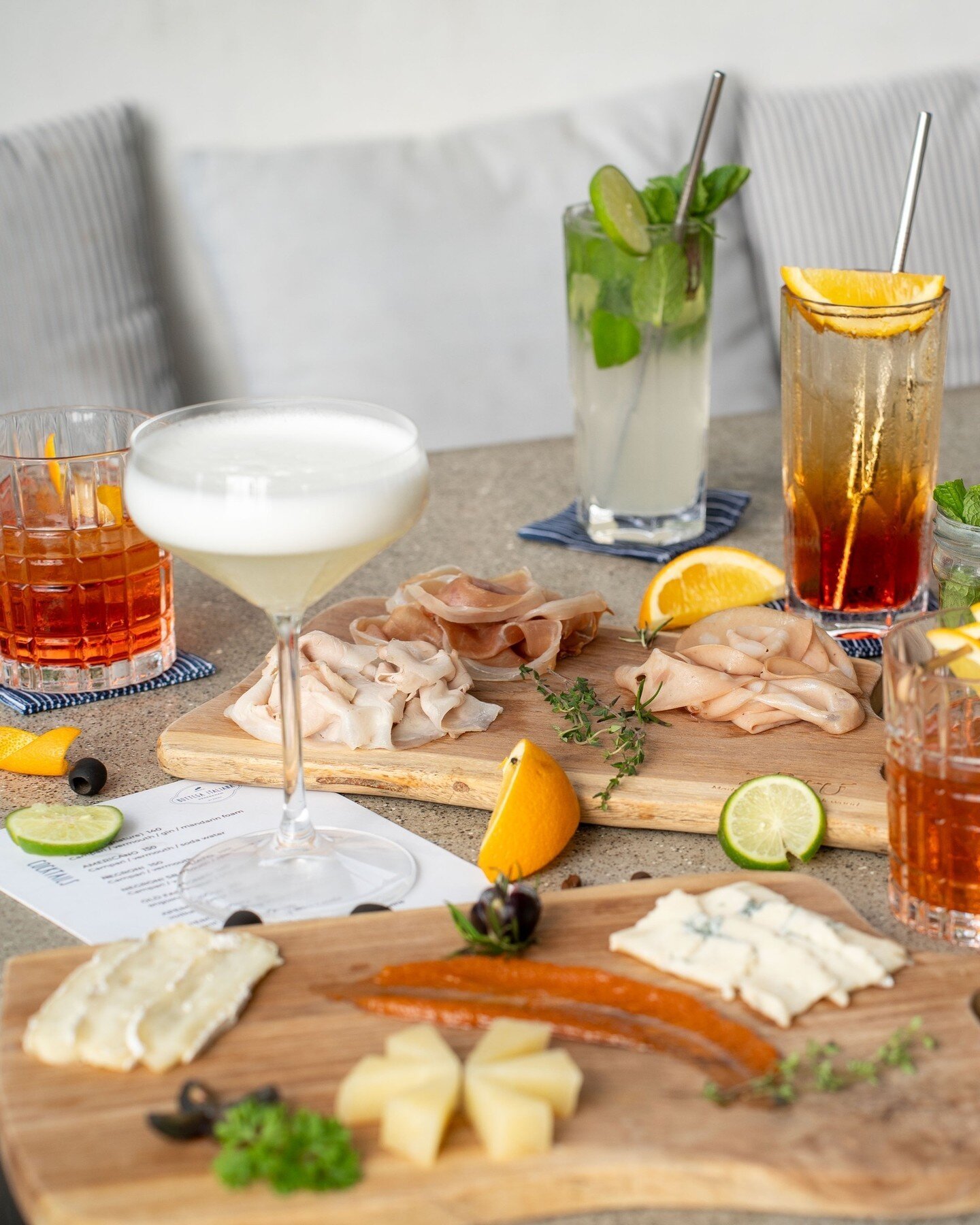 Now, where were we... 🍸️⁠
⁠
Our preferred brunch set up isn't complete without requisite cocktails, and lots of salumi and cheese. Dine your way into a state of bliss. Because if weekends were made for anything, it's for savoring the good life&mdash