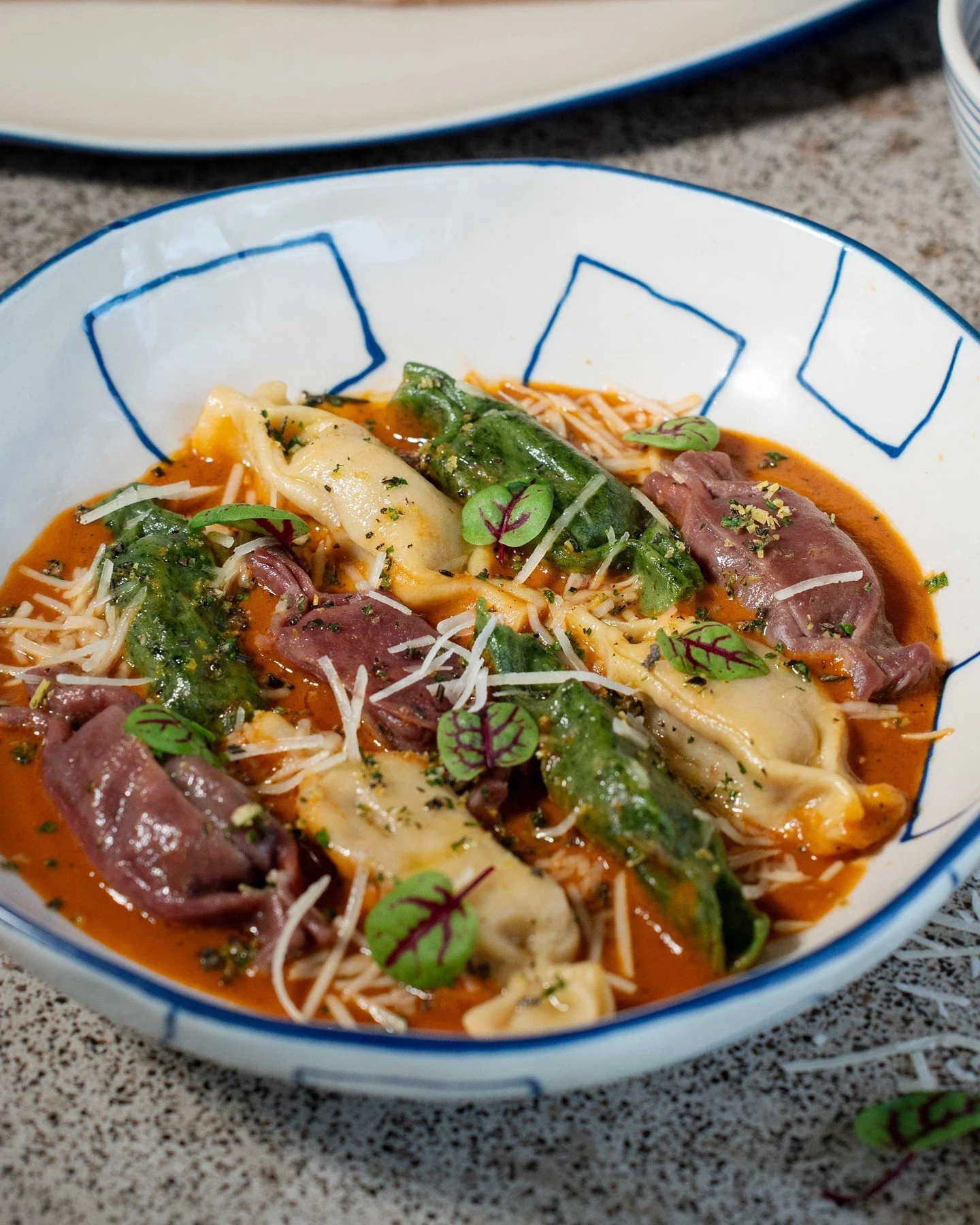 Candy for grown-ups. 🍬⁠
⁠
For the kids who grew up eating candy for dinner, here&rsquo;s your glow-up version. Handmade pasta, shaped like little sweets, filled with slow-braised beef shank, bone marrow sauce, and gremolata. The kind of dish that ma
