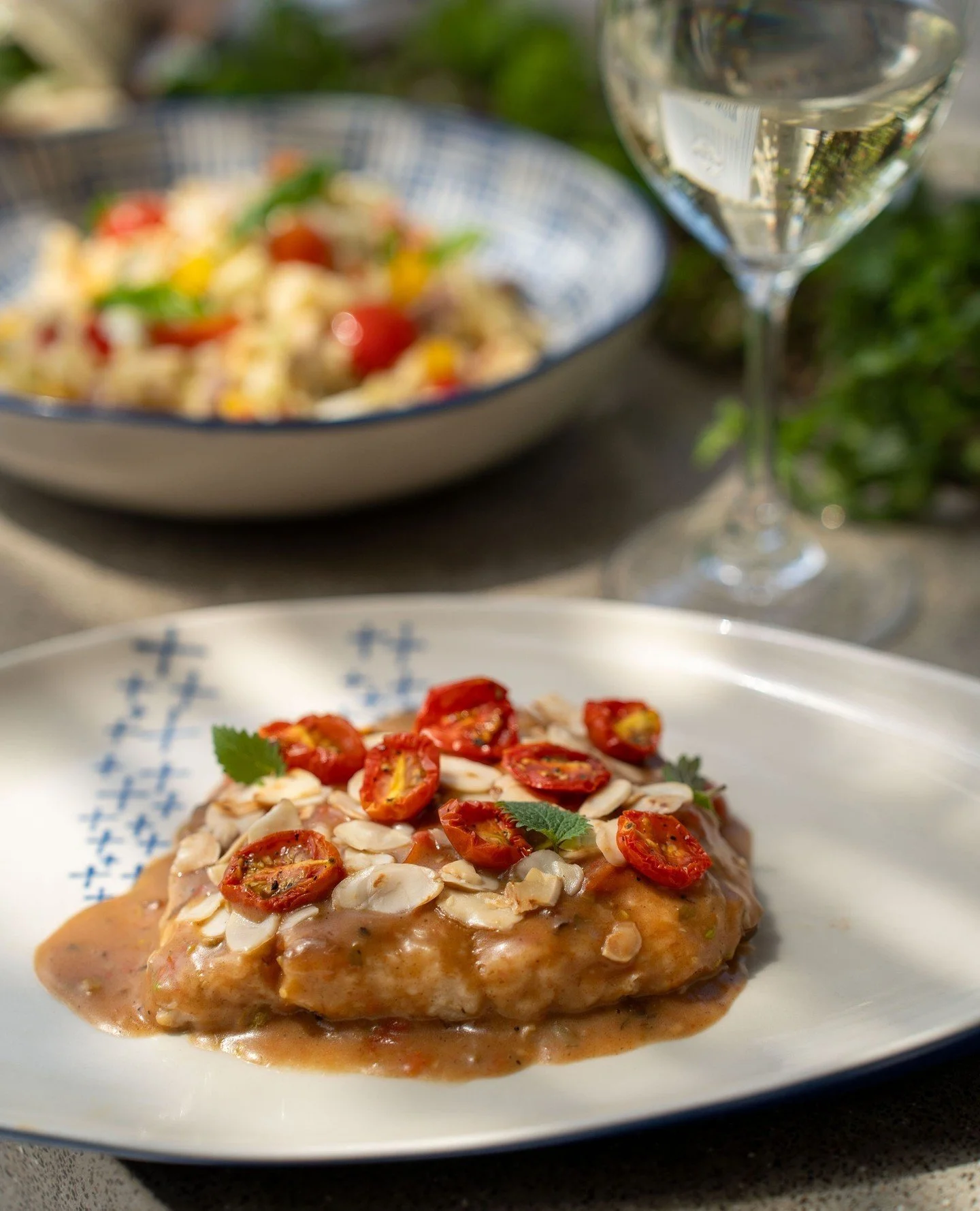 Did you try this yet?? 👀⁠
⁠
Sole fish, kissed golden in the pan, resting in a light Mediterranean butter sauce. Slow-roasted tomato confit for sweetness, almonds for a gentle crunch. Fresh, balanced, and drawn from the best of our local harvest&mdas