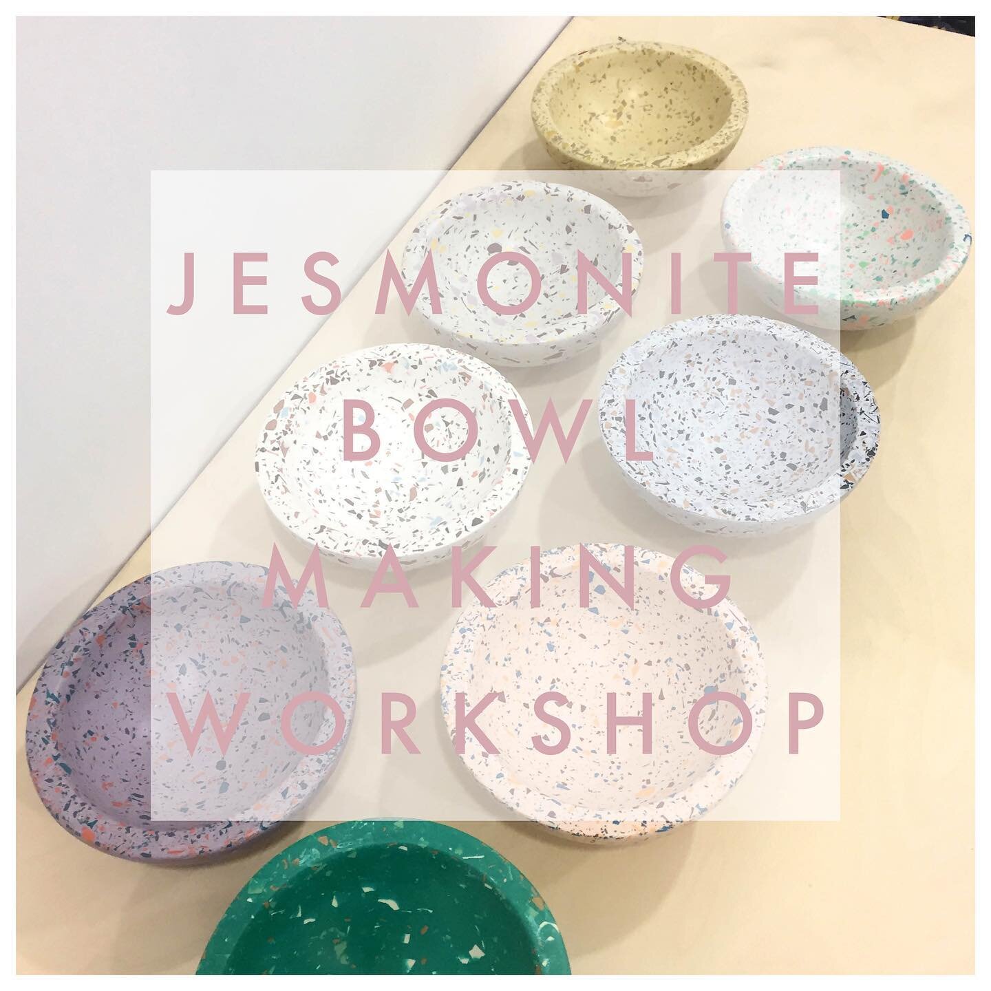 &bull;Jesmonite Bowl Making Workshop|Christmas Edition! &bull;
&bull;
Come and join me in my South London studio to learn how to prepare, mix and cast with Jesmonite to create your own unique terrazzo bowl to take home. 
The perfect Christmas gift! &