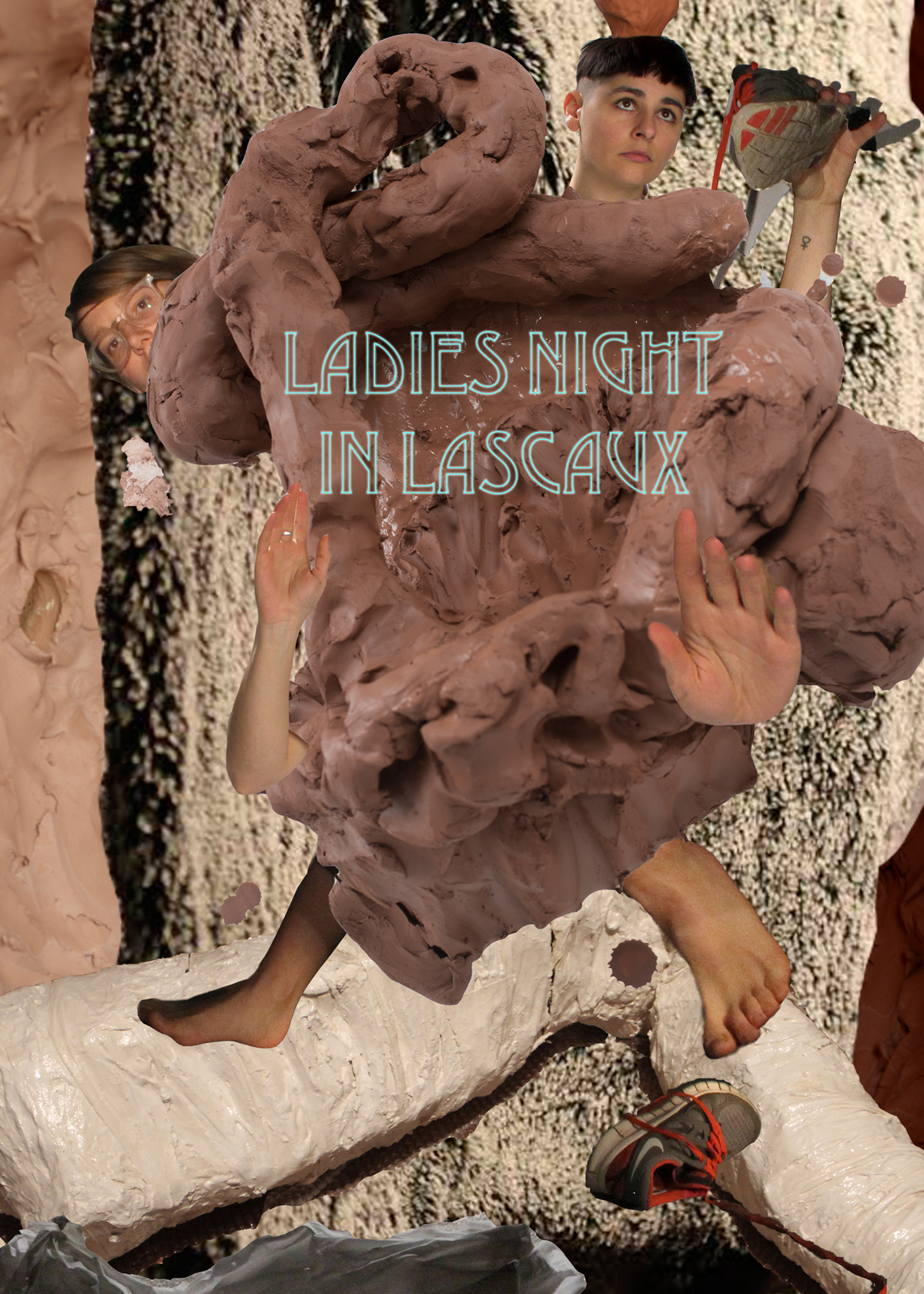 Opening Reception: 16 June 2017 19.00 Running from 16 June- 7 July 2017 Exgirlfriend Gallery Holsteinische Str. 18, 12161 Berlin contact@exgirlfriendberlin.com Exgirlfriendberlin.com Ladies Night in Lascaux is a dual person exhibition that includes sculpture, garments, video, and installation vignettes that visually and physically challenge historical narratives around artistic and cultural authorship. The title of the exhibition playfully references the location of Paleolithic cave paintings in France, the theater of a nightclub, and the misconception that the first artists were men. Through varied approaches both artists explore and mutate the body to perform the role of maker, female, usher, musician, magician, icon, or muse in order to shift comfortable contemporary archetypes and myths. The works highlight the function of objects and bodies as they become performers on the stage of our collective experience. Hope Esser is a multidisciplinary artist working in performance, garment, sculpture, and video. She earned her BA from Oberlin College and her MFA from The School of the Art Institute of Chicago, where she was awarded the Toby Devan Lewis and the James Nelson Raymond Fellowships. She has performed, screened, and exhibited at the Indianapolis Museum of Art, Gallery 400, the Arts Club of Chicago, and La Esquina Gallery, among others. She has been an artist-in-residence at Triangle Arts Association, ACRE, Hatch Projects, the Watermill Center, and Ox-Bow, where she was a recipient of the Joan Mitchell Scholarship, and has also been a recipient of the SAIC Faculty Enrichment Grant. Liz McCarthy is a cross-disciplinary artist that recently completed her MFA at University of Chicago at Illinois. Her work has been included in group and solo exhibitions around the United States at galleries such as ACRE Projects, Heaven Gallery, Calvin College Gallery, Columbia College Arcade Gallery, Mana Contemporary, Gallery 400, and Threewalls. She has attended artist residencies at Atlantic Center for the Arts, ACRE, High Concept Laboratories, and Banff Centre. She was recently nominated a “2017 Chicago Breakout Artist” by NewCity Magazine.