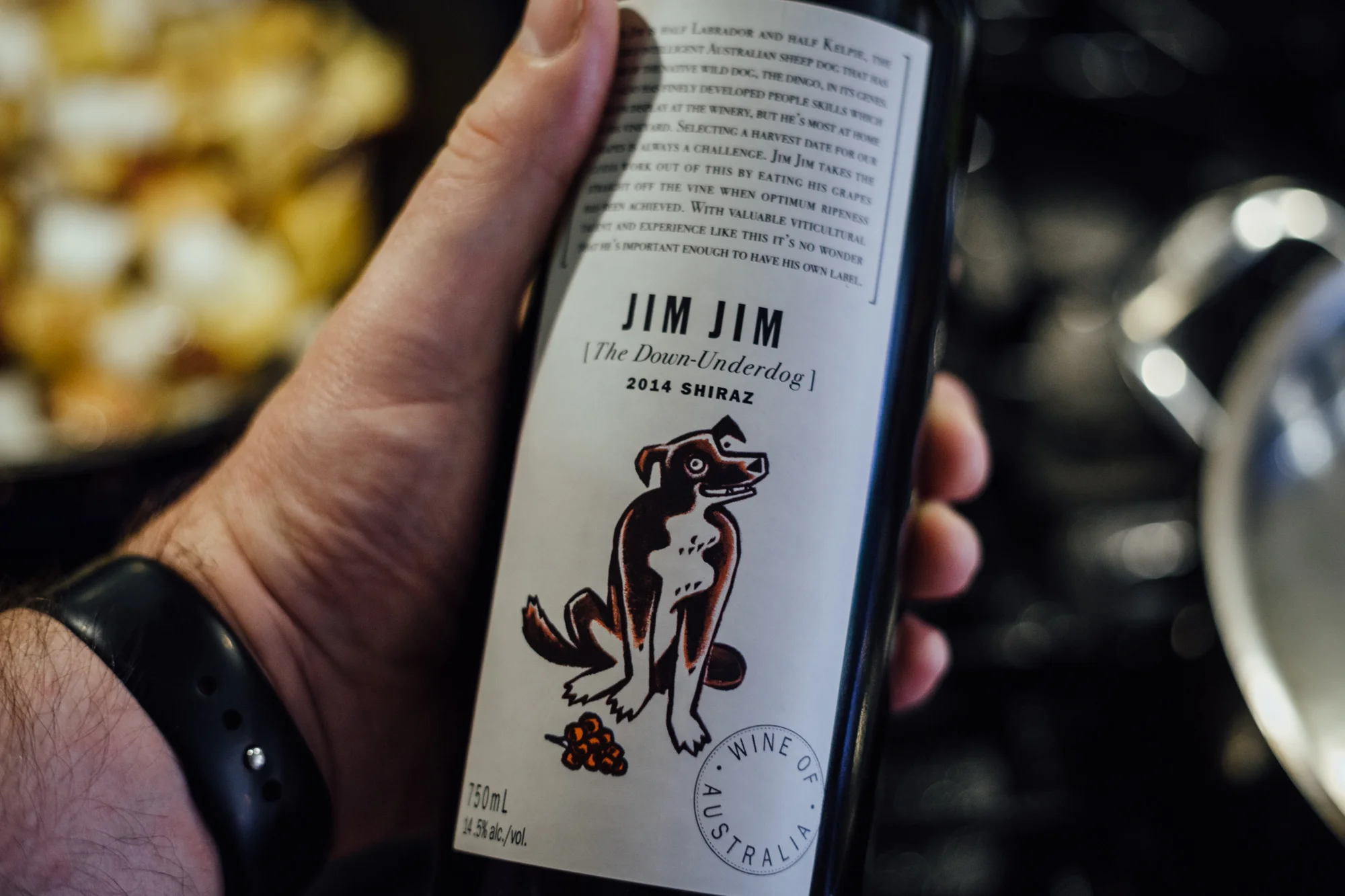 The recipe didn't call for wine, but a glass of wine while always pairs well with cooking. 