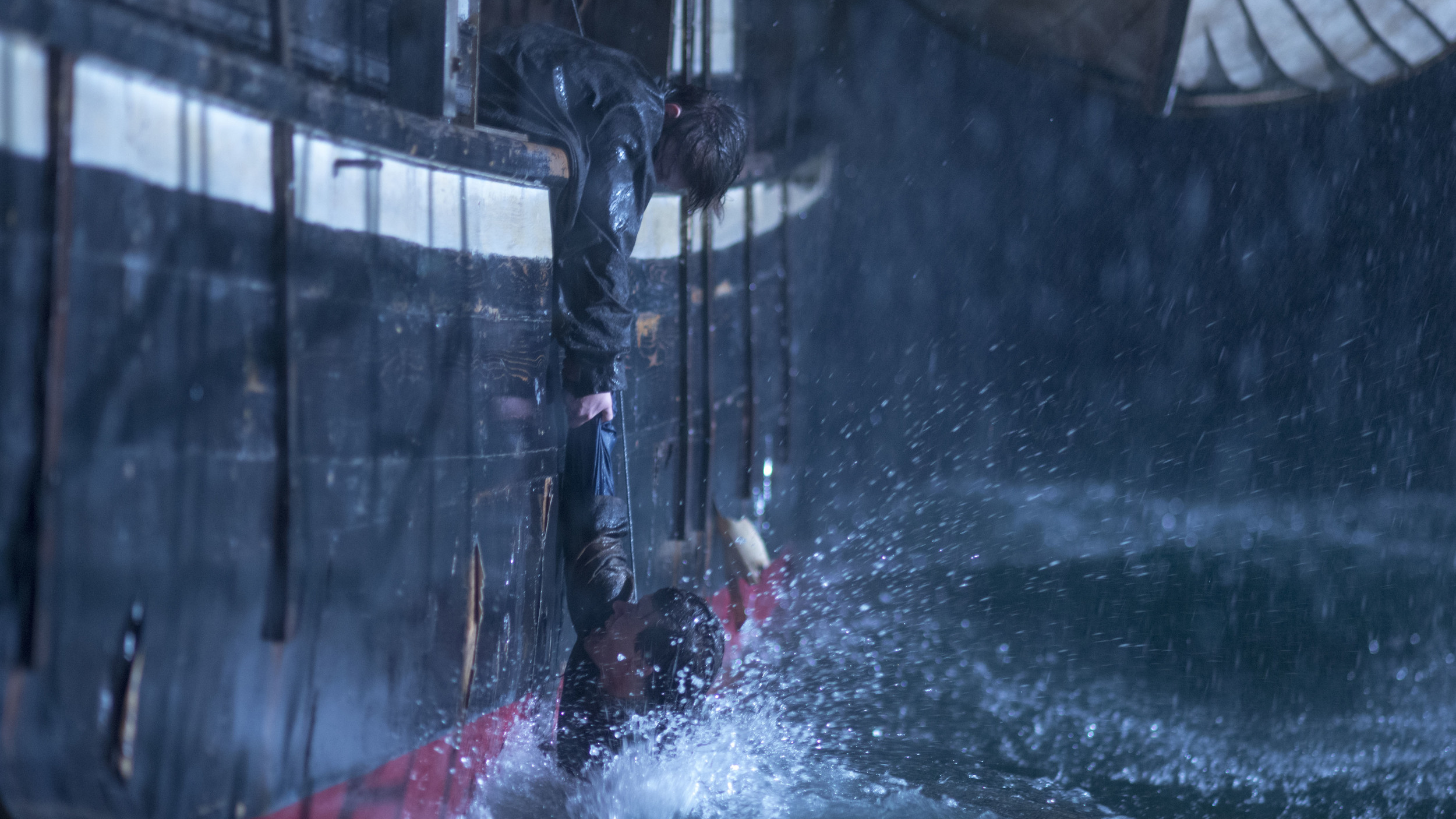 Jassa as Owen Coffin fights for his life as the storm thrashes the Essex