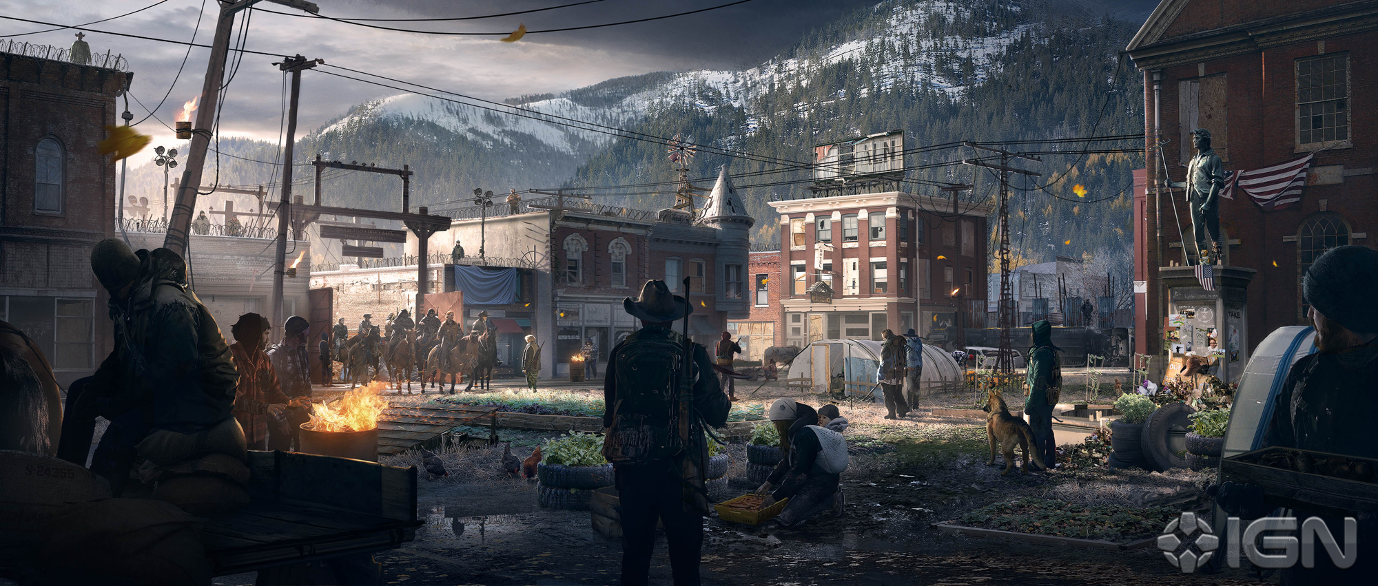 Concept art for the town of Millerton