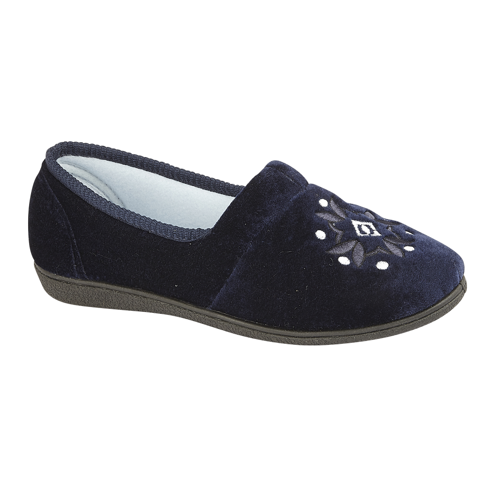 Ladies Slippers Next Navy Slippers Navy Diamante Allure Slippers Lotus