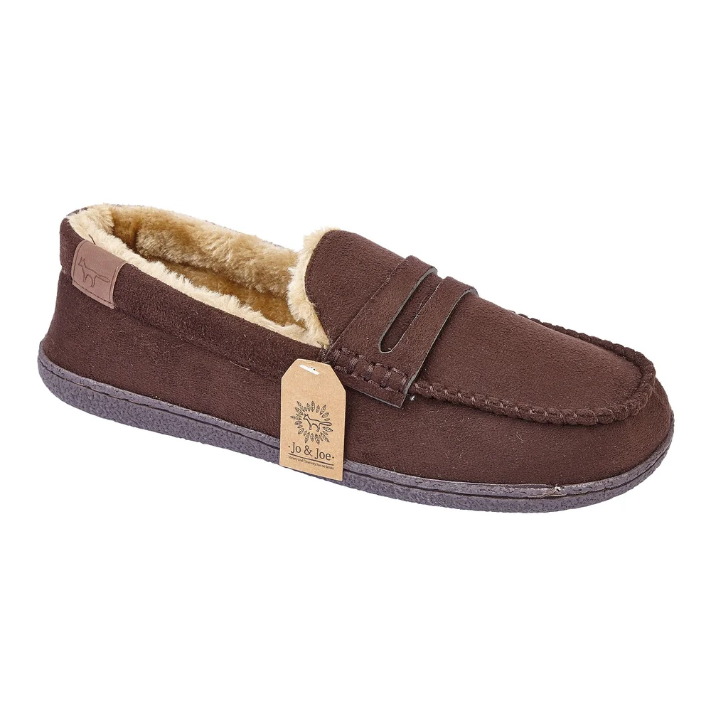 Mule Slippers Jo And Joe Slippers Mens JO JOE Men's Brown Faux