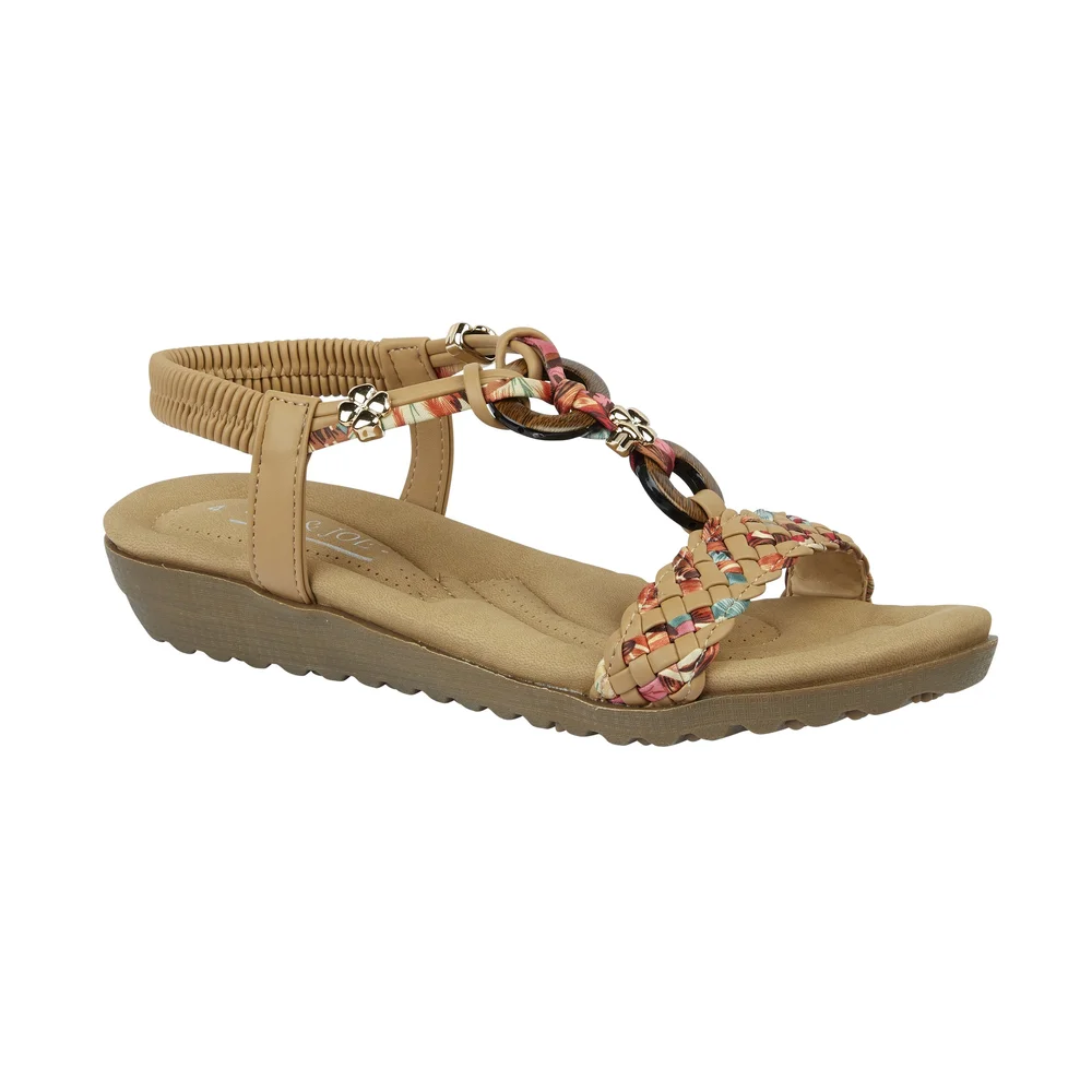 Marrakesh Tan Wedge Sandals