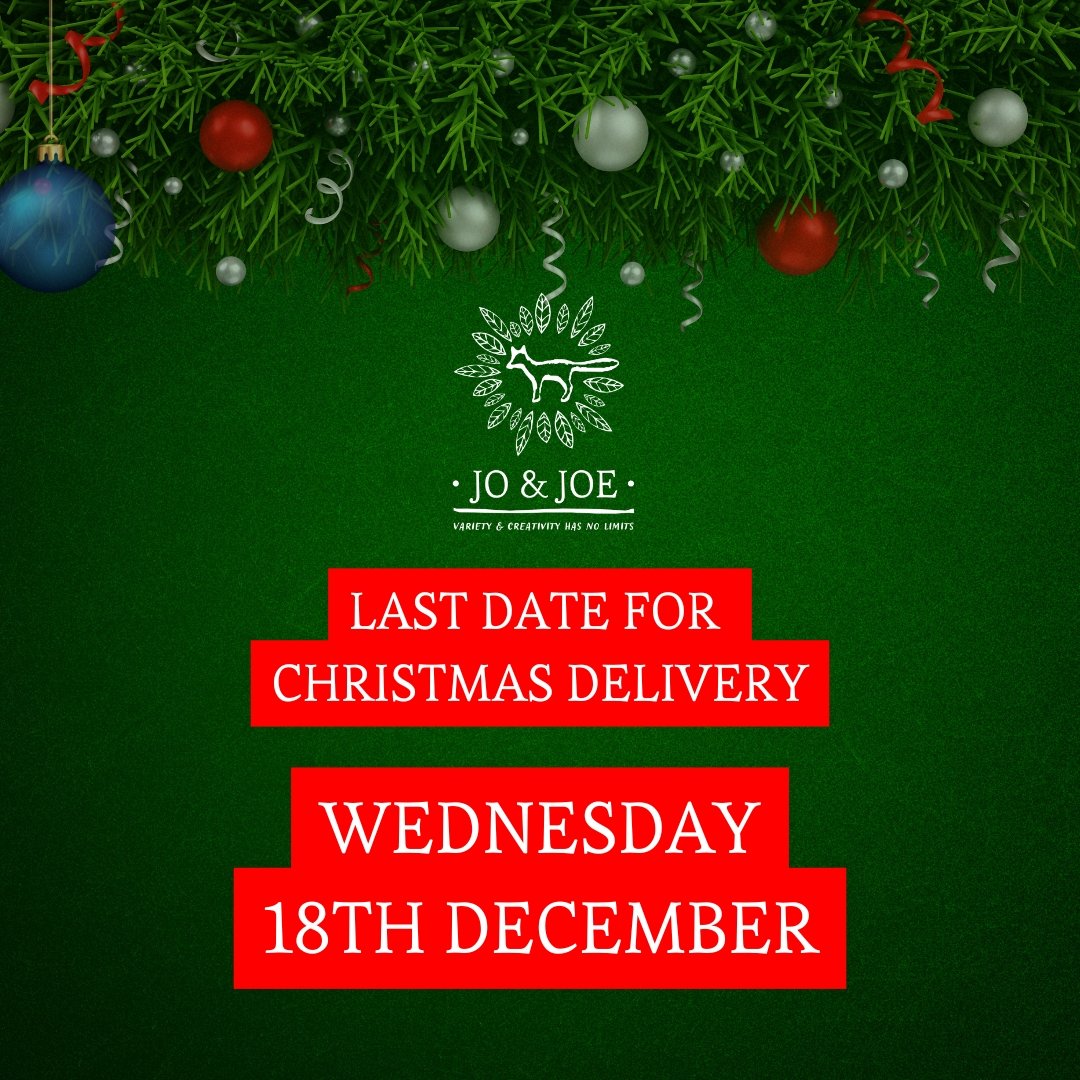 🚨PSA: LAST DATE FOR CHRISTMAS DELIVERY IS WEDNESDAY 18TH DECEMBER🚨 

For all Christmas presents, and to avoid disappointment, please ensure you order in plenty time to make sure you receive them before Christmas! ❤️