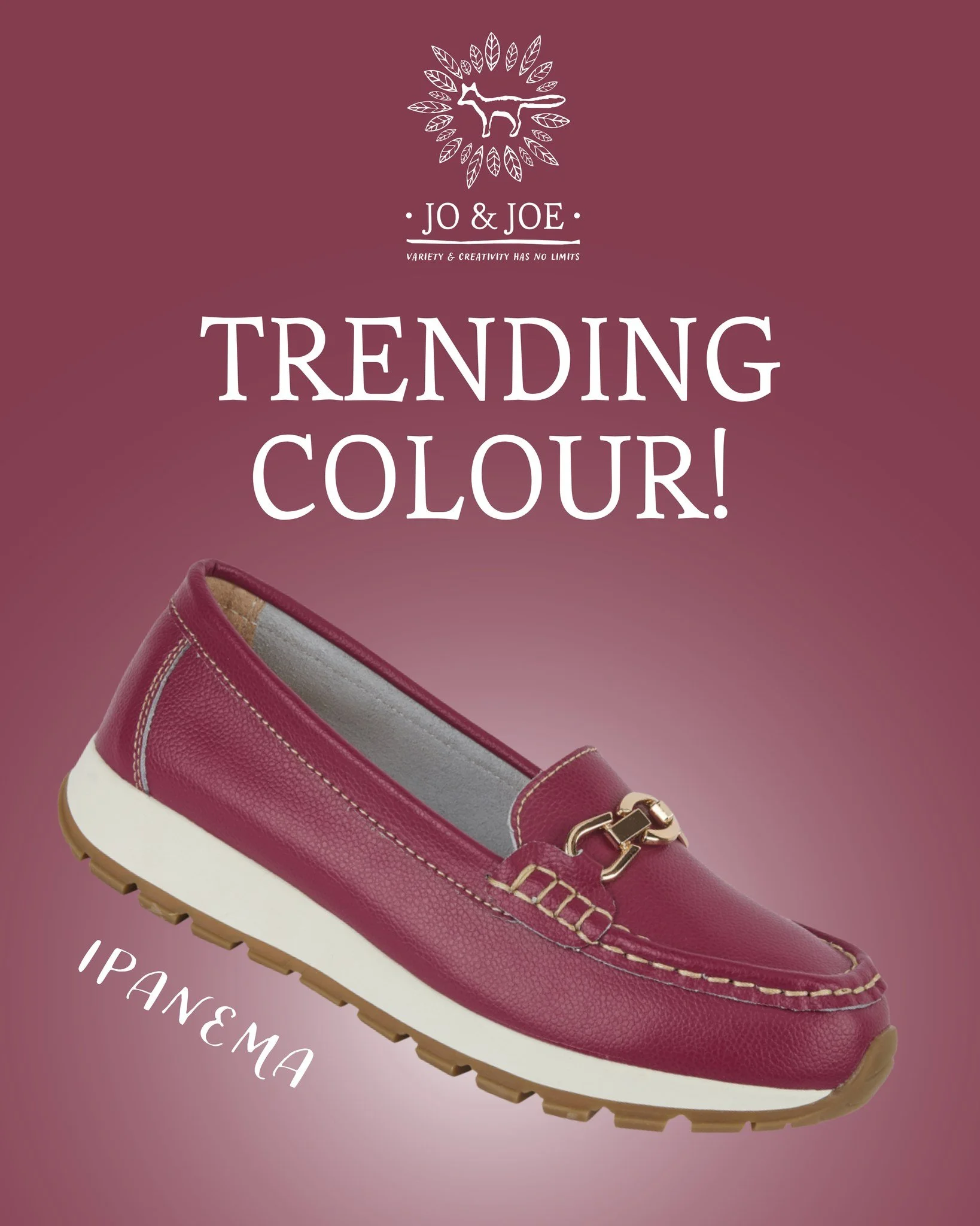 TRENDING COLOUR: BURGANDY😍

On-trend, effortlessly chic, and perfect for everything from cosy days at home to high street strolls. Our collection is sure to keep you on trend, no matter the occasion!👏

All styles available online now at www.joandjo