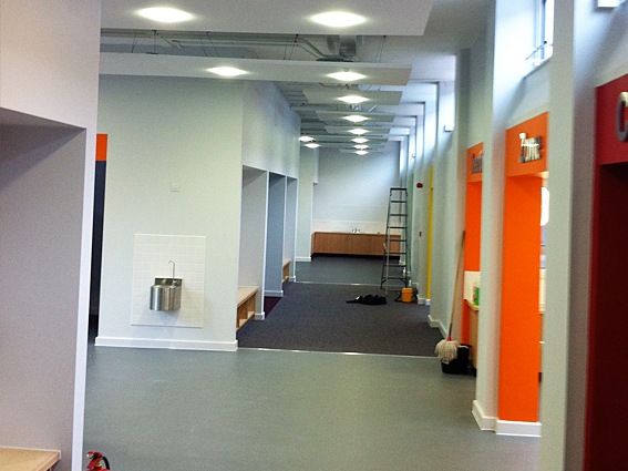Burton-Plastering-school-corridor-painted.jpg