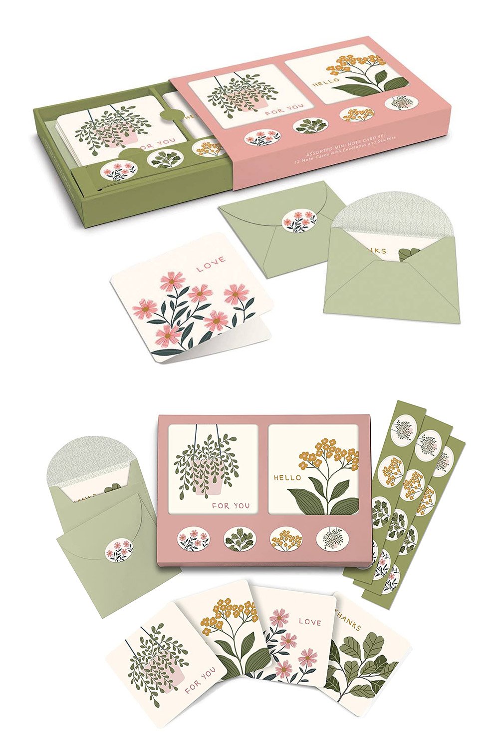Variety Pack Mini Note Cards, Set of 12