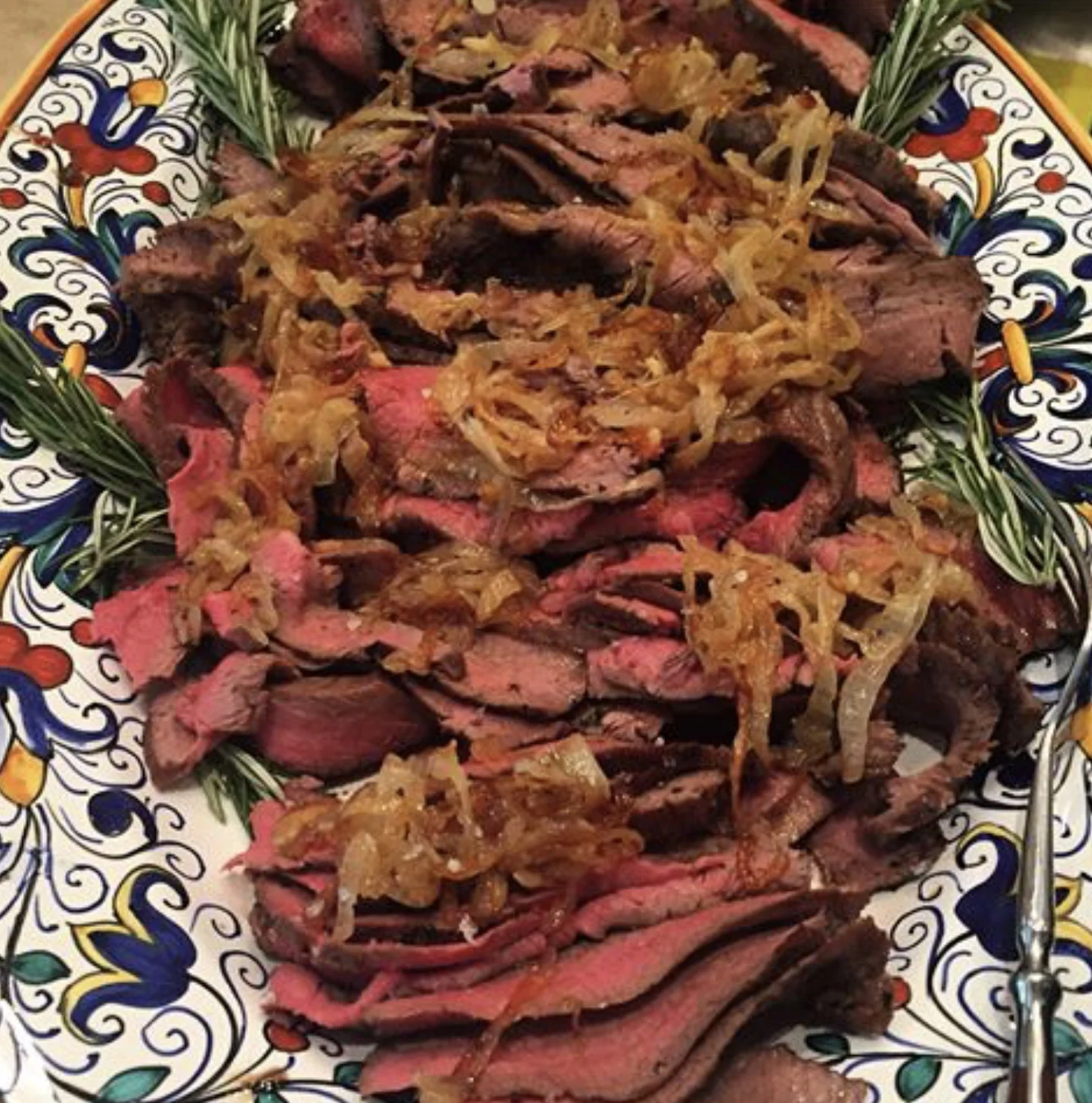 Tri tip with Caramelized Onions