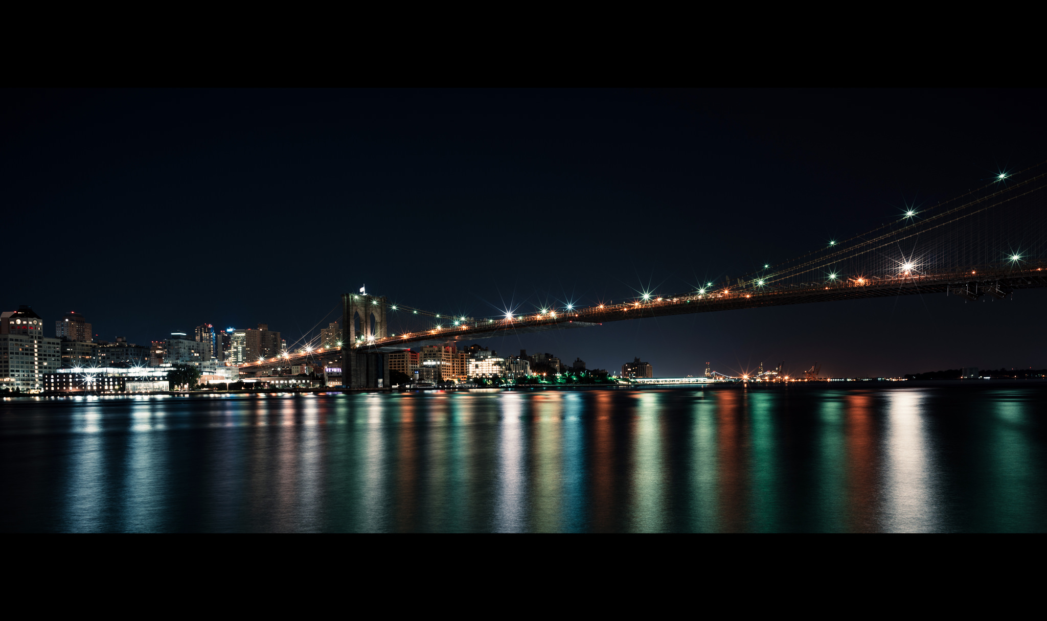 (Sony ILCE-7RM2 + Zeiss Loxia 21mm f/2.8) ISO 100 - Did a 30 second long exposure for this one, looking at Brooklyn from the South Street Seaport