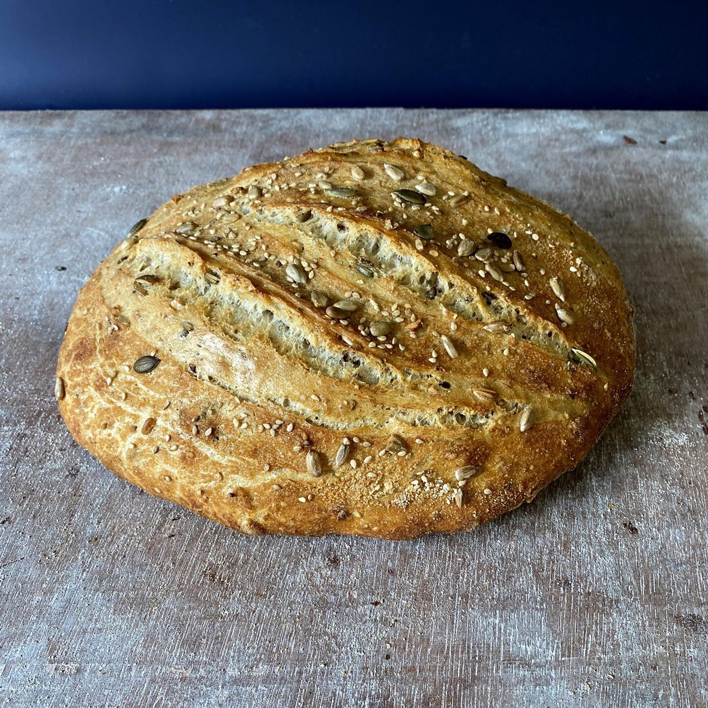 The Three Seed Spelt sourdough... ⁠
⁠
V&eacute;lo was founded through a passion for the time-honoured craft of baking. We carefully produce a wide range of sourdough and slow prove bread and patisserie, always using organic flour and never using refi