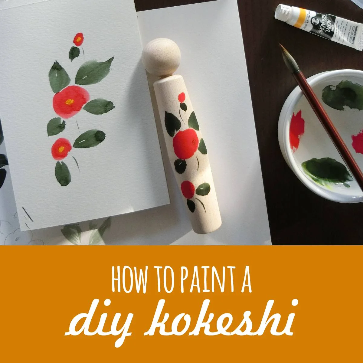 Peindre une poupée kokeshi