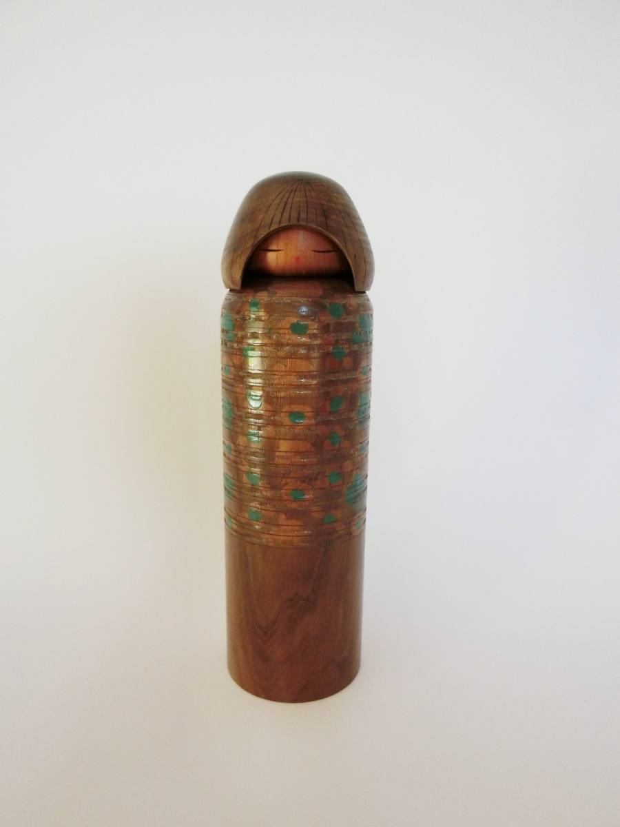 "Wintry weather" kokeshi by Miyajima Muhitsu