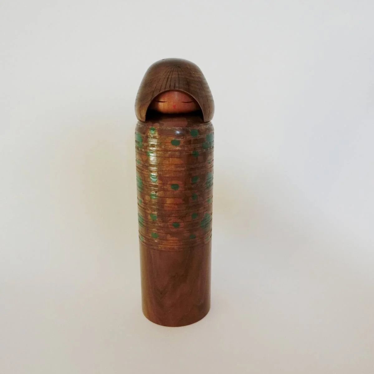 "Wintry weather" kokeshi by Miyajima Muhitsu