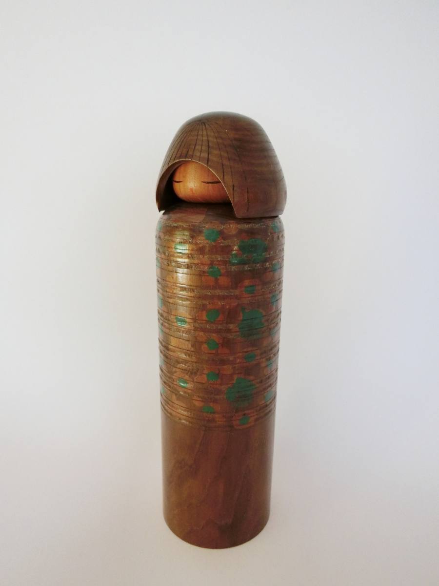 "Wintry weather" kokeshi by Miyajima Muhitsu