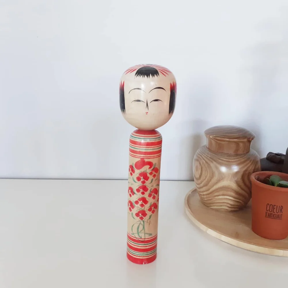 Véritable poupée japonaise Kokeshi Naruko artisanale ancienn 39 Véritable poupée japonaise Kokeshi Naruko artisanale ancienn 39
