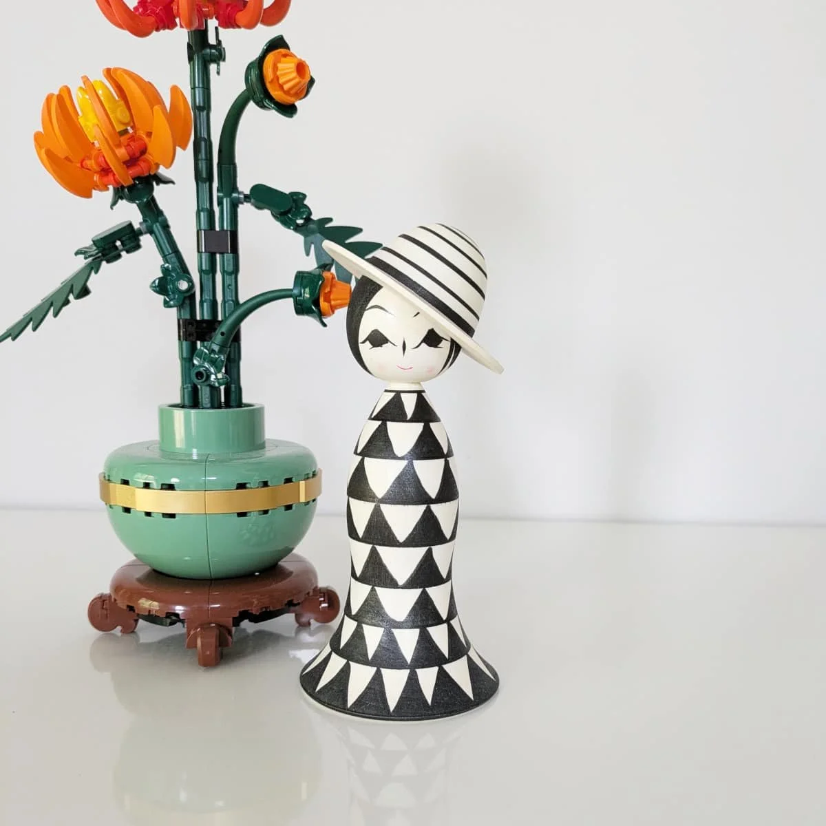 Kokeshi "damier triangle" - Wagatsuma Tsukasa