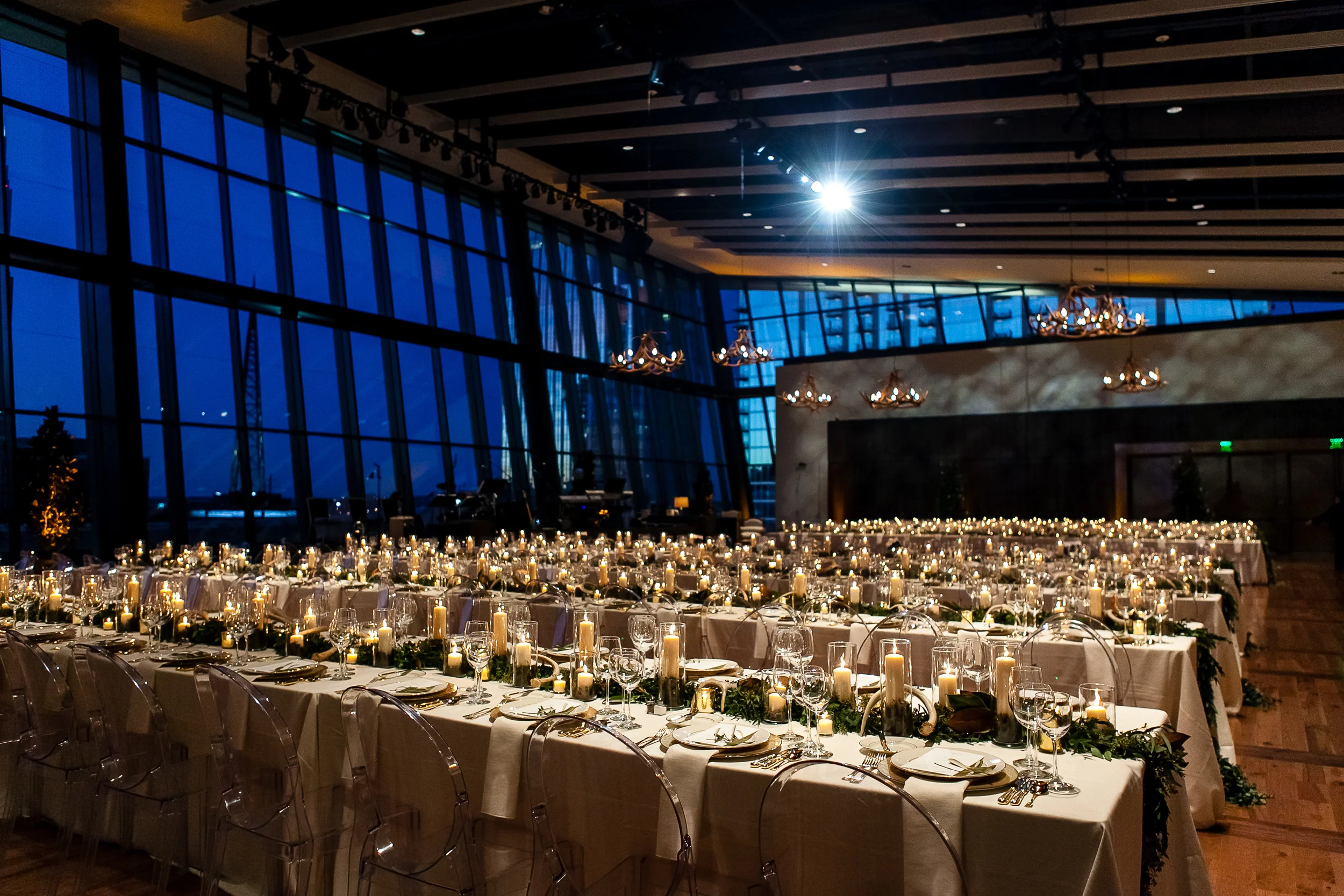 fetenashville.com | Country Music Hall of Fame Wedding | Luxury Nashville Wedding Planner | Fete Nashville Event Design | Baseball Player Justin Timothy Miller Gets Married | best wedding planner nashville | Titan's Coach Jeff Fisher's daughter gets married | antler chandeliers | gold and ivory wedding | white wedding cake | Nashville skyline view wedding | gold and ivory wedding invitations | gold calligraphy 