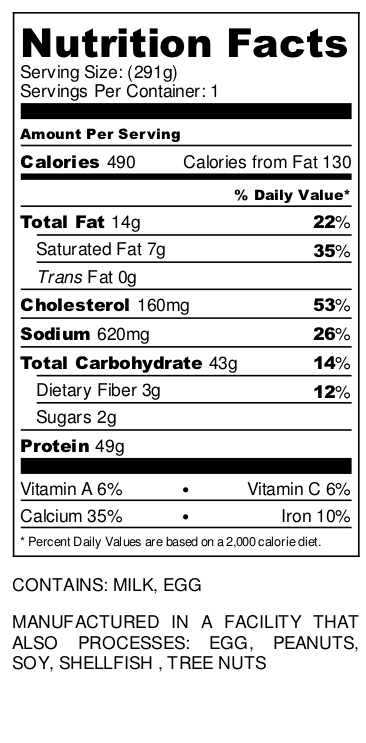 CHX PARM with spaghetti NOODLE (E) - Nutrition Label.png
