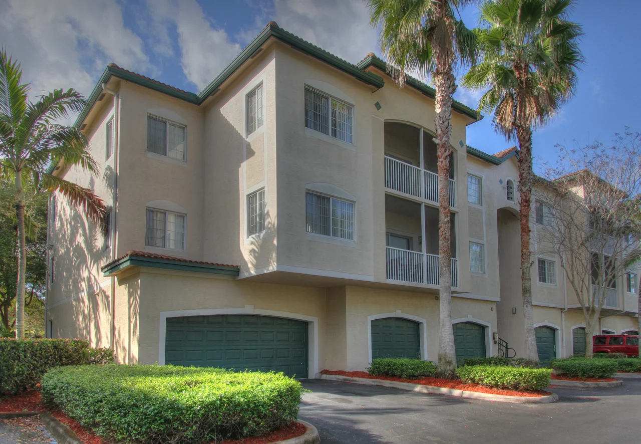 Most apartments have integral garages
