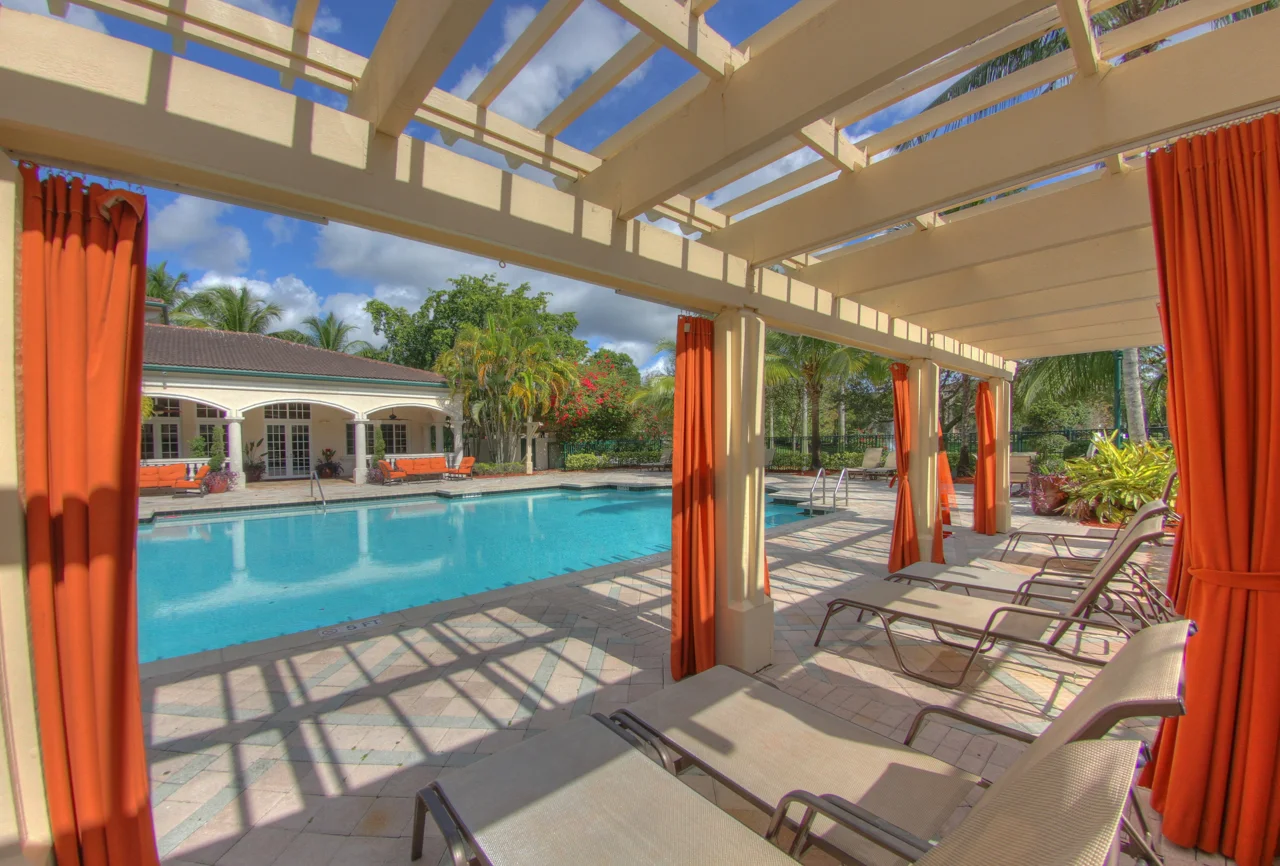 The clubhouse from the cabanas