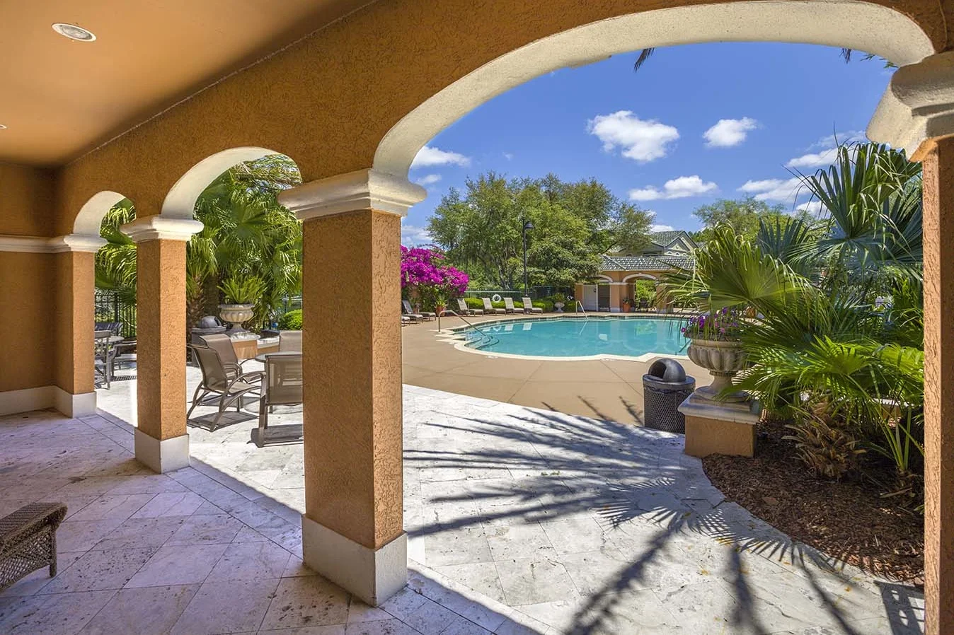 The pool from the cabana