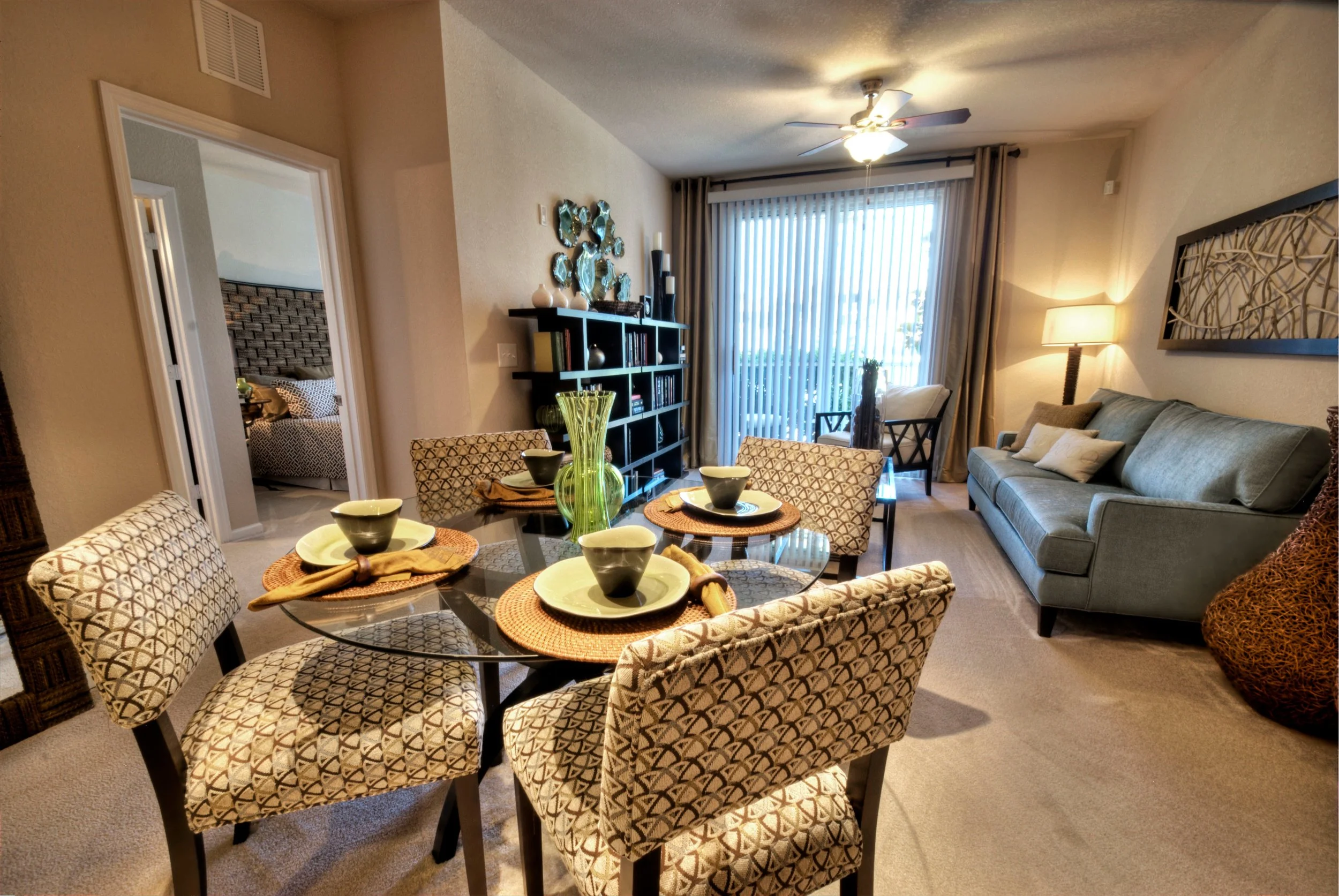 Dining room and living room