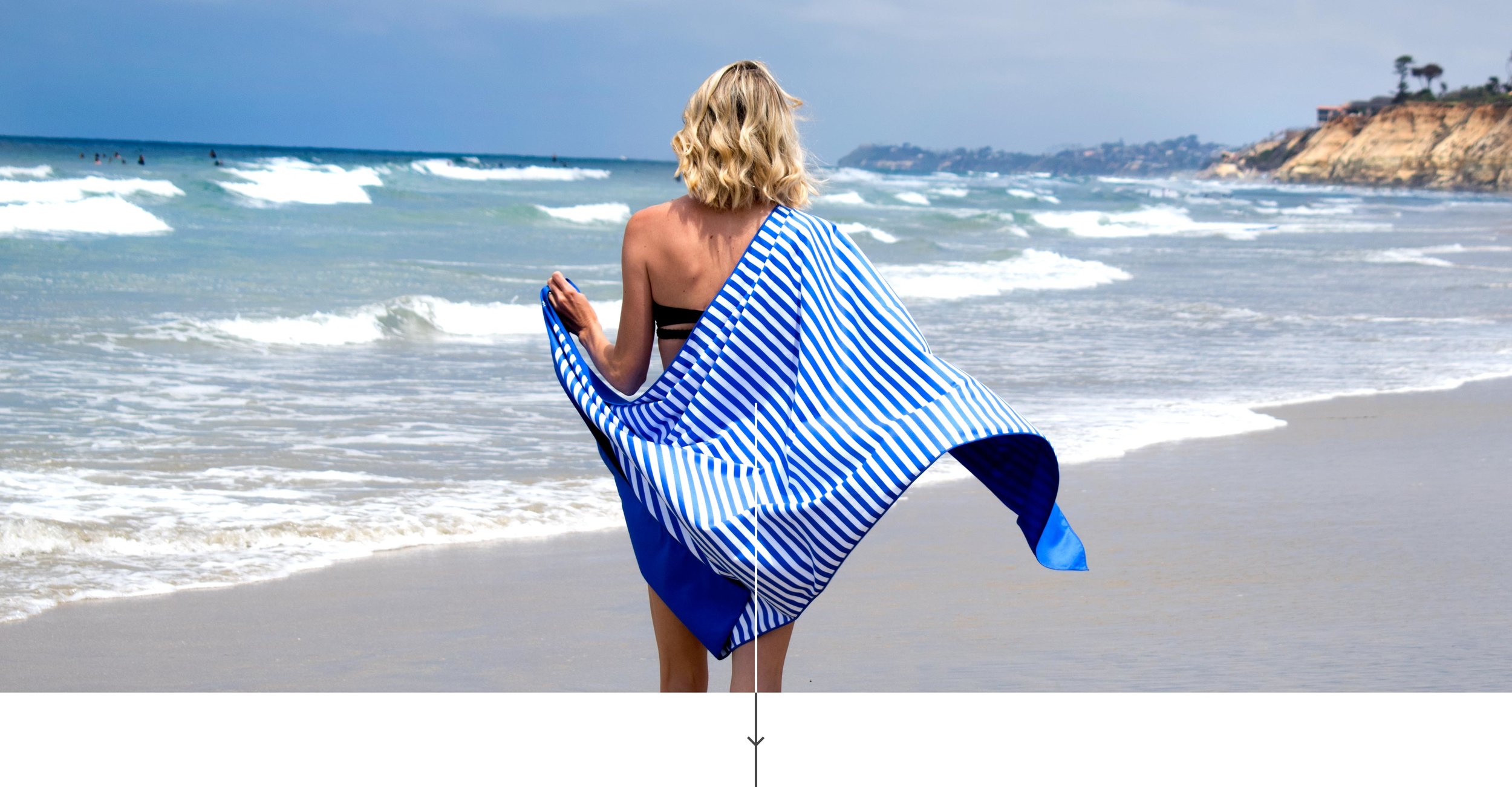 Workout VIVOTE Microfibre Beach Towel Large Striped Portable Pool Travel Camping Towel with Bag 80x180cm Absorbent Lightweight Compact Perfect for Swimming Yoga Bath Sky Blue Stripe Gym