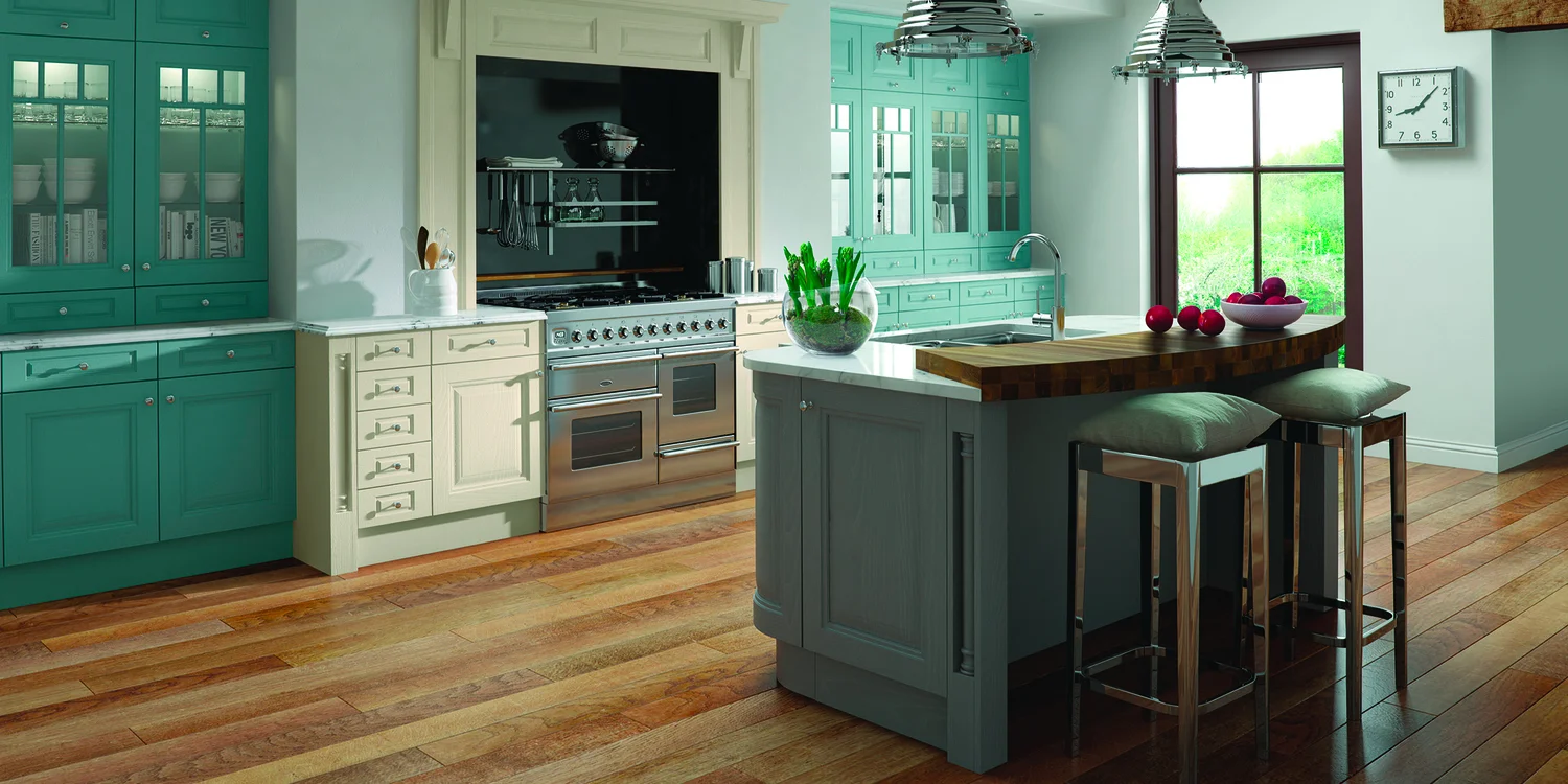 Jefferson - Painted Ivory, Powder Blue & Dust Grey (Available In 21 Standard Colours & Bespoke Colours)
