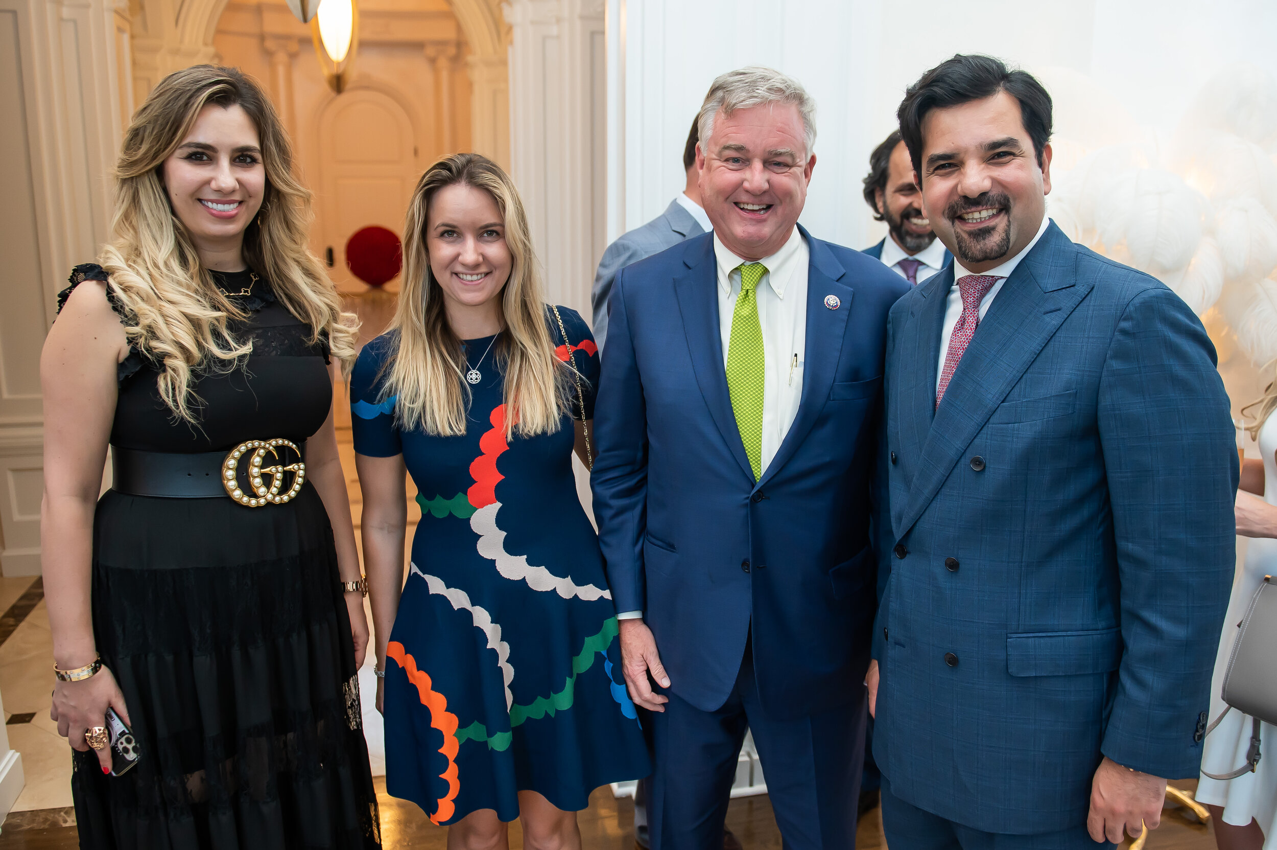 Mrs. Eva Al-Thani, Michelle Trone, Congressman David Trone and Ambassador Al-Thani