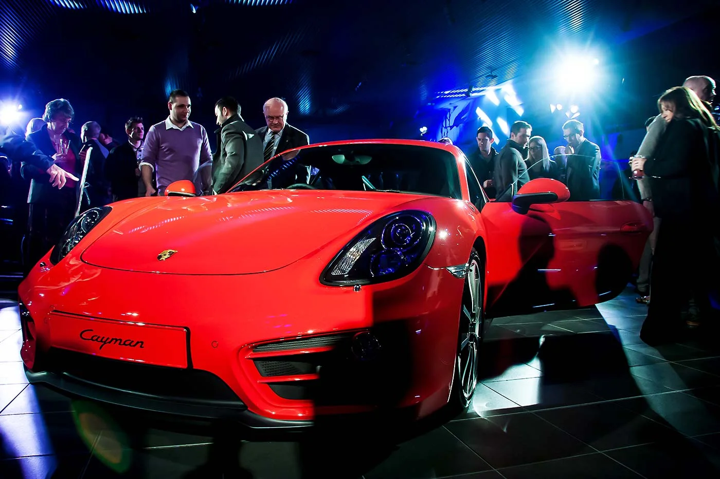 Porsche Cayman S launch at Hatfield Porsche showroom.