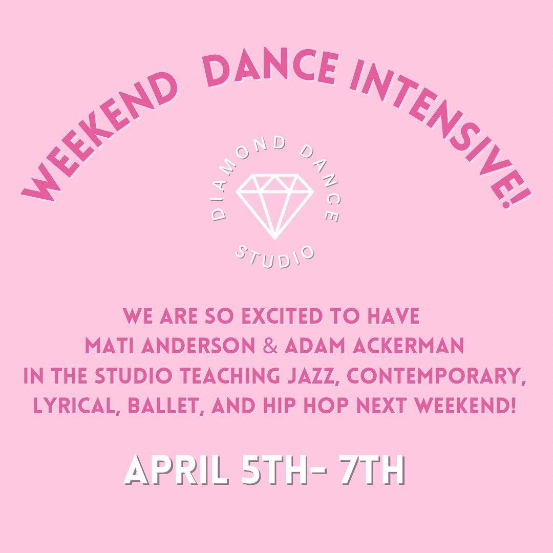 Come join us! It&rsquo;s not too late to sign up for our upcoming weekend intensive with the BEST! @missmatilou &amp; @adamackerman04 We can&rsquo;t wait to dance with you both!💎

#season13 #diamonddancers #dancetechnique #lyricaldance #contemporary
