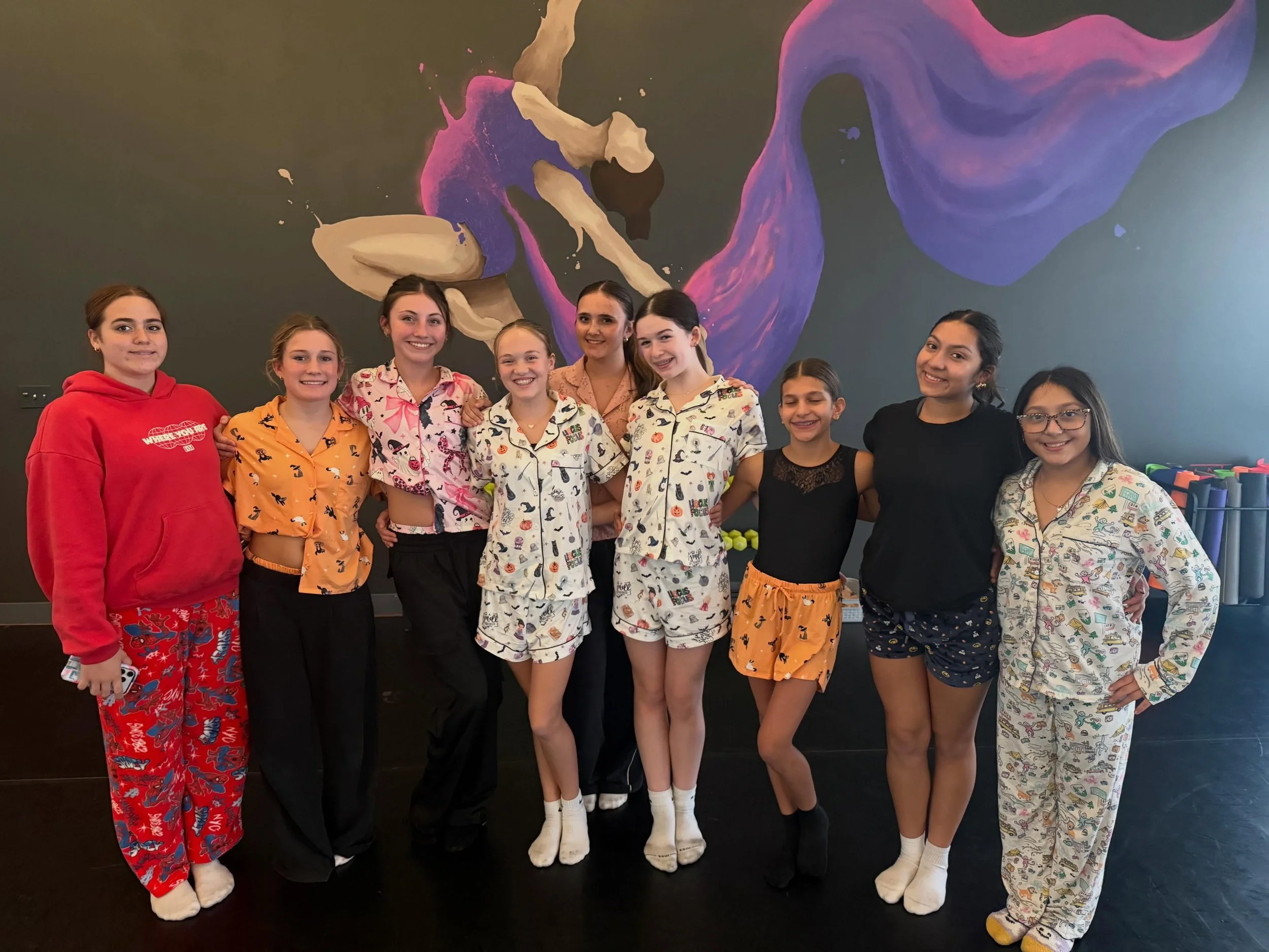 Our dancers were extra cute today showing up in their sleepy clothes! We loved seeing everyone get into the Spirit Week fun! 

Tomorrow, grab your craziest Halloween socks and get ready for DAY 2! 🎃🧦