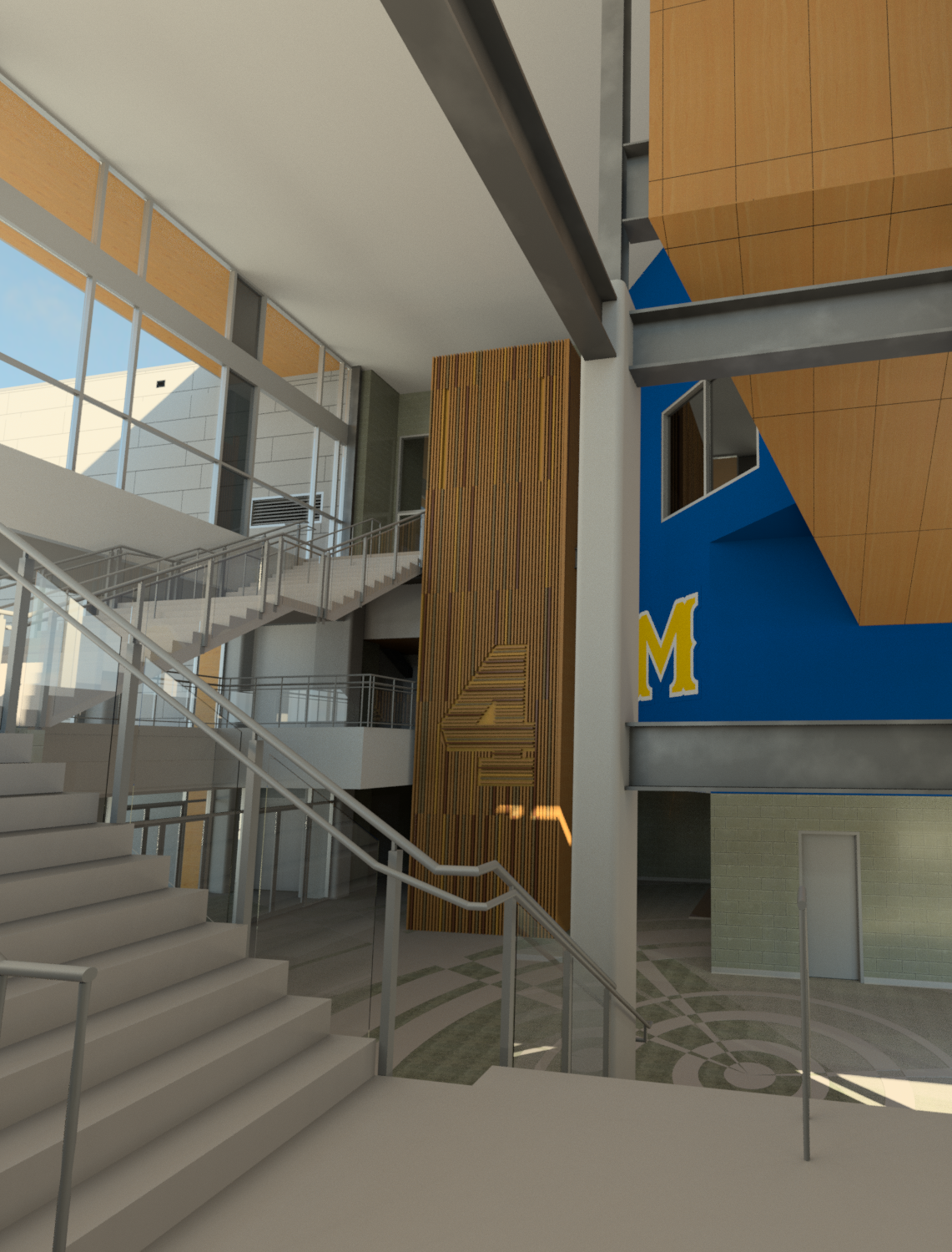 McNeese State - Entry Lobby From Stair.png