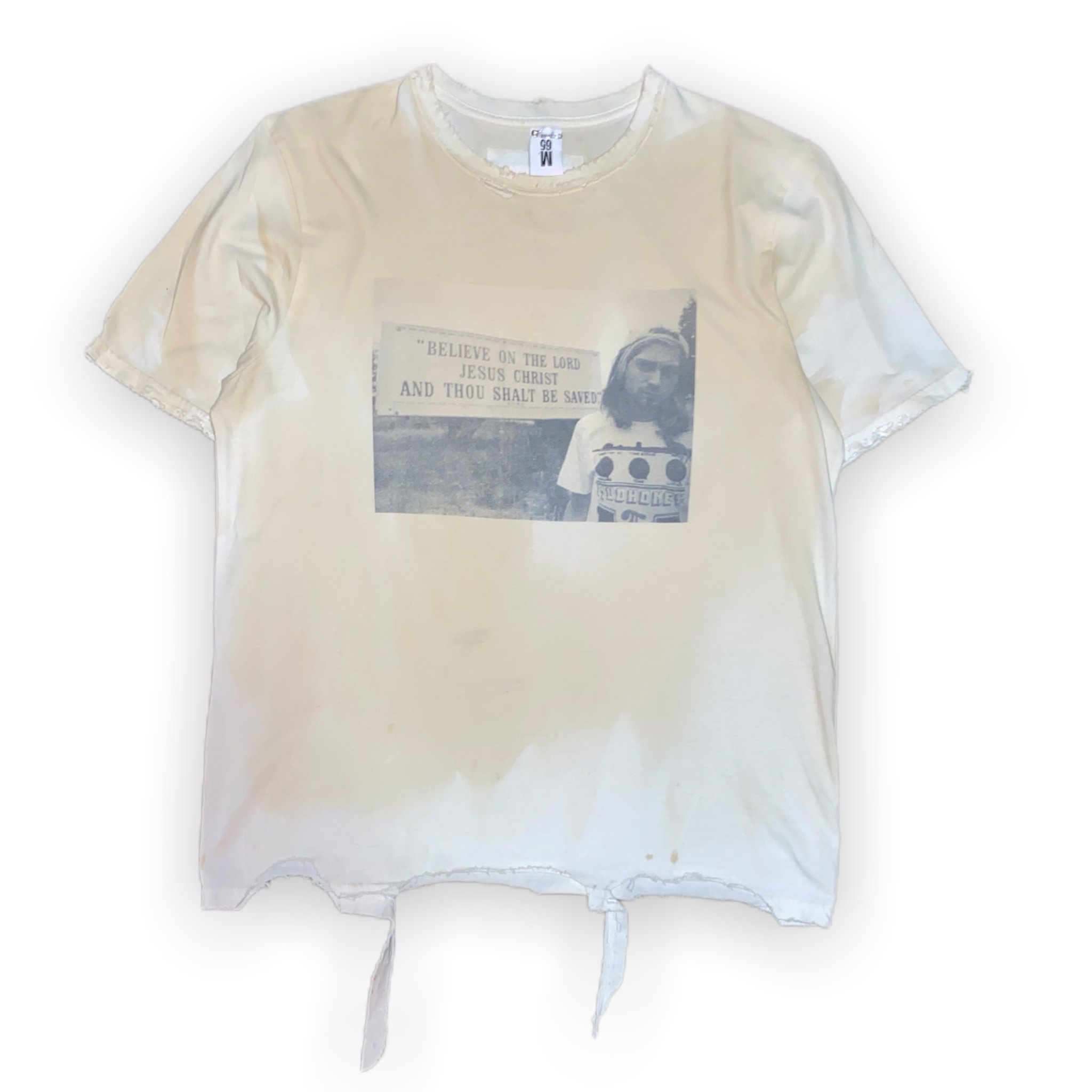 ✝️  KURT COBAIN “BELIEVE IN THE LORD” DISTRESSED VINTAGE  T SHIRT