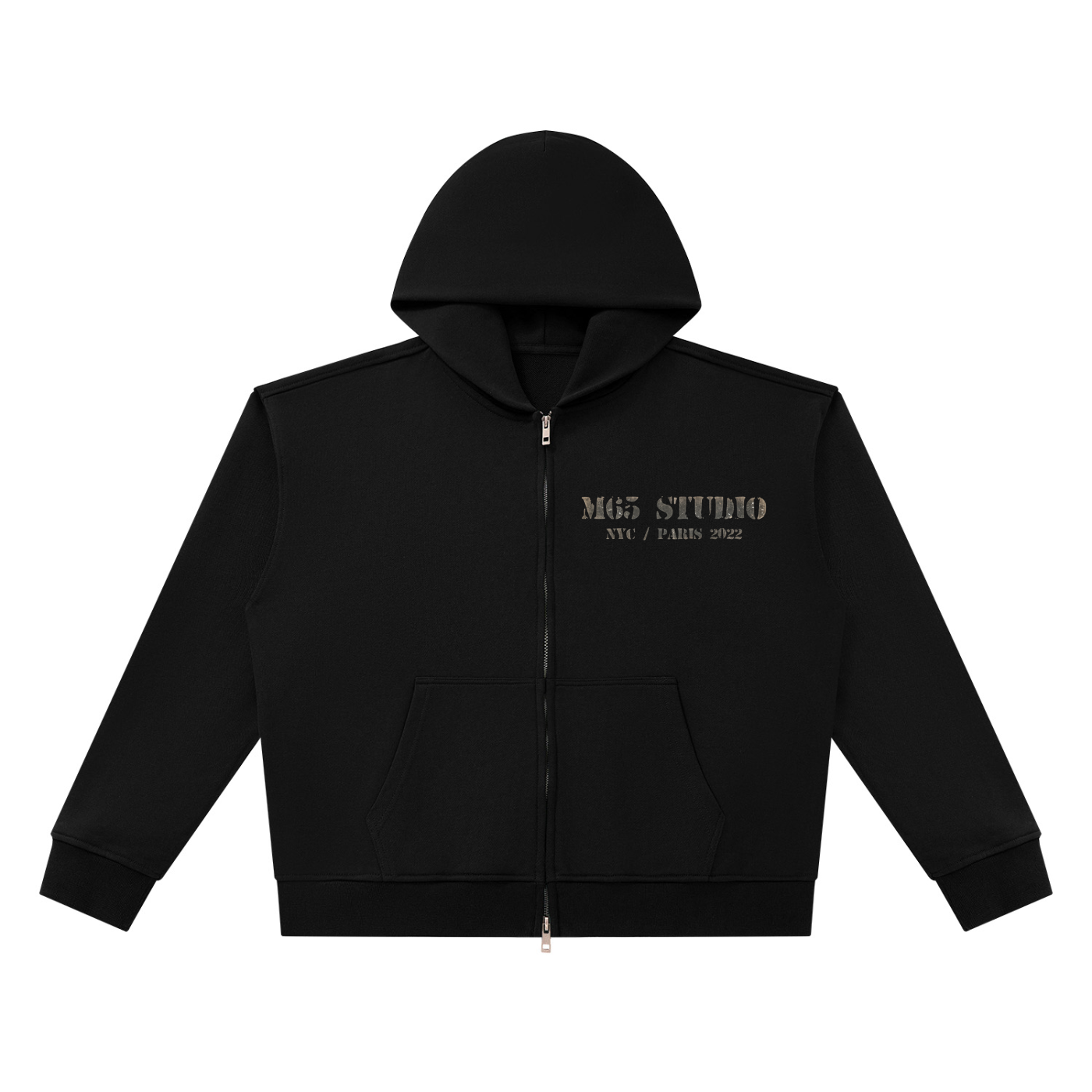 M65 Studio Heavyweight Full Zip Boxy Hoodie