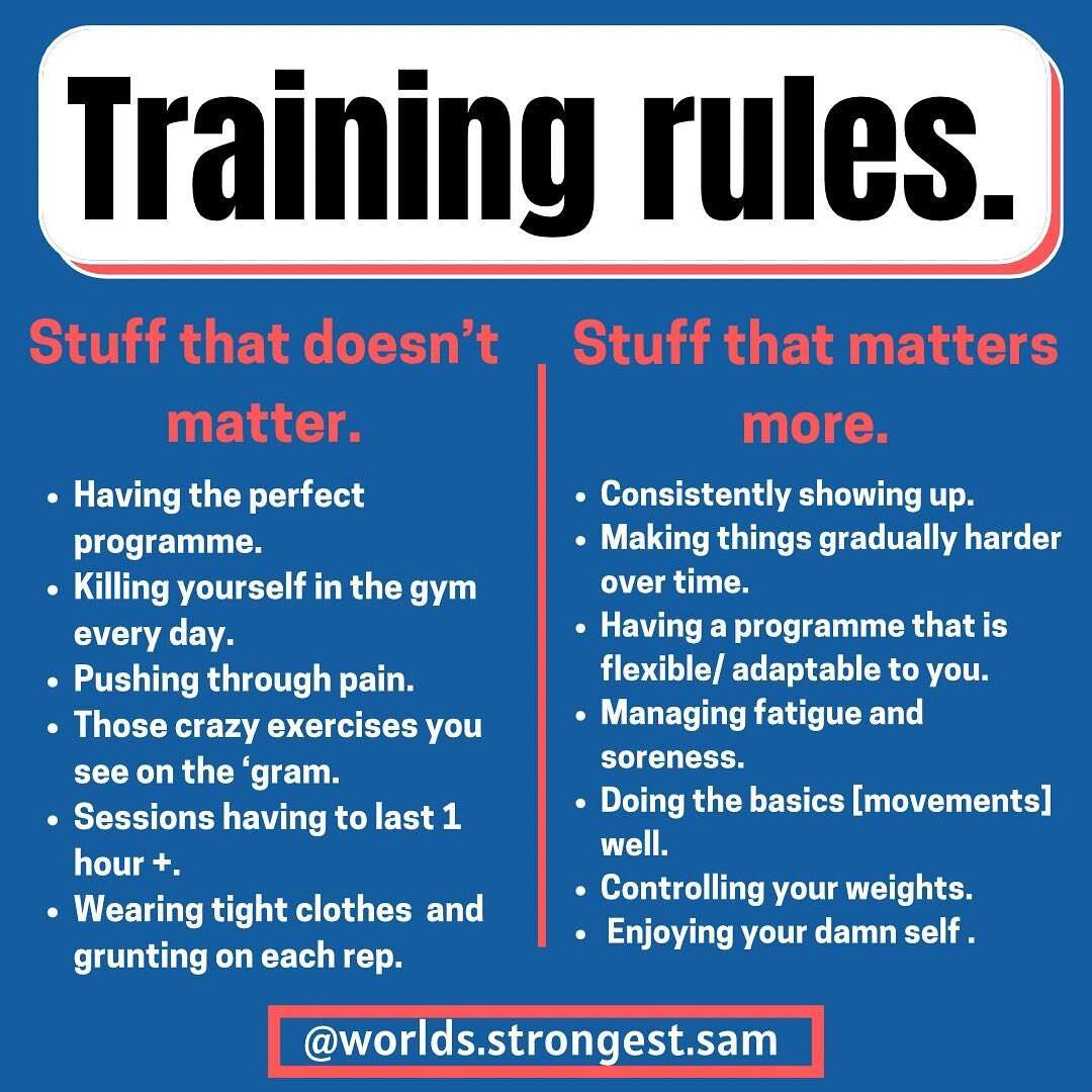 A few things off the top of my dome based on a decade + of helping people crush their fitnessing.

What do you think?

Anything I&rsquo;ve missed? 

#TeamREAL #Getstrong #Getlean #trainingtips #workouttips #myfitnessjourney