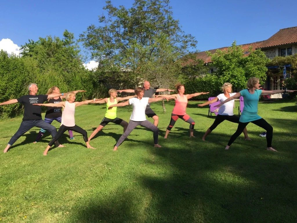 Yoga in the garden of La Vieille Maison